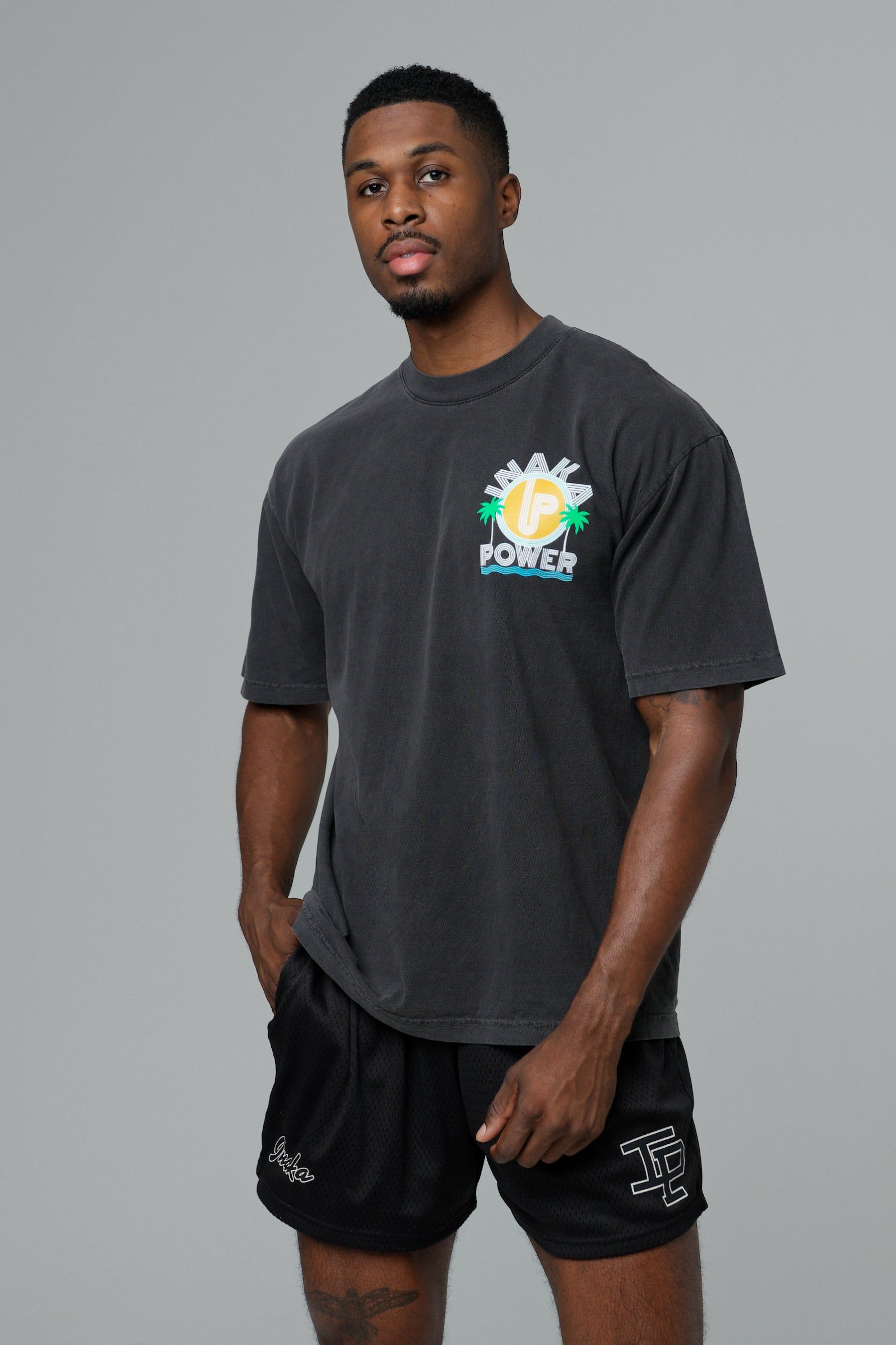 Tropical Sun Tee - Vintage Black sold by Inaka power product image thumbnail 5