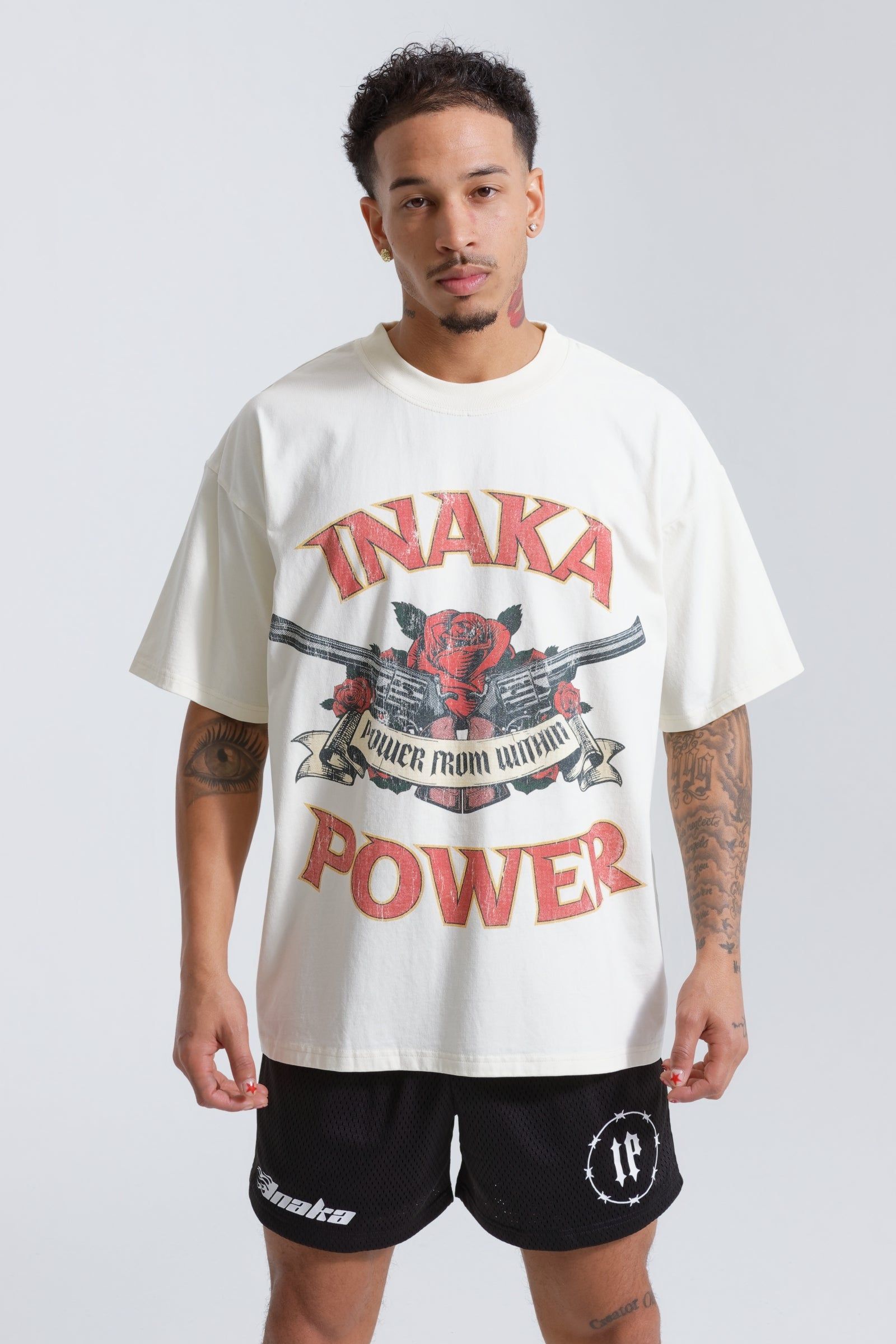 Guns And Roses Tee - White sold by Inaka power product image thumbnail 3