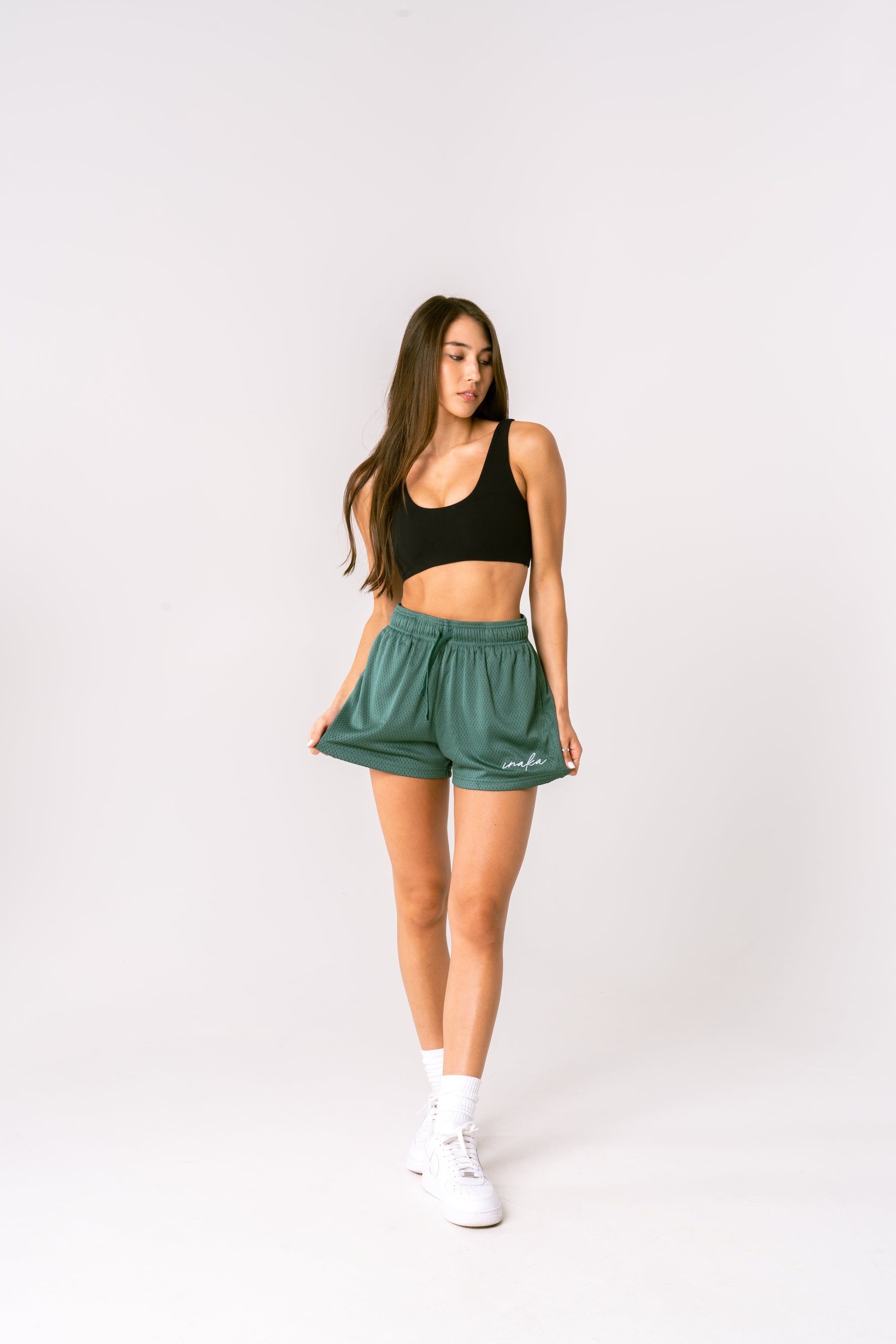Women's Basic Shorts - Forest Green sold by Inaka power product image thumbnail 2