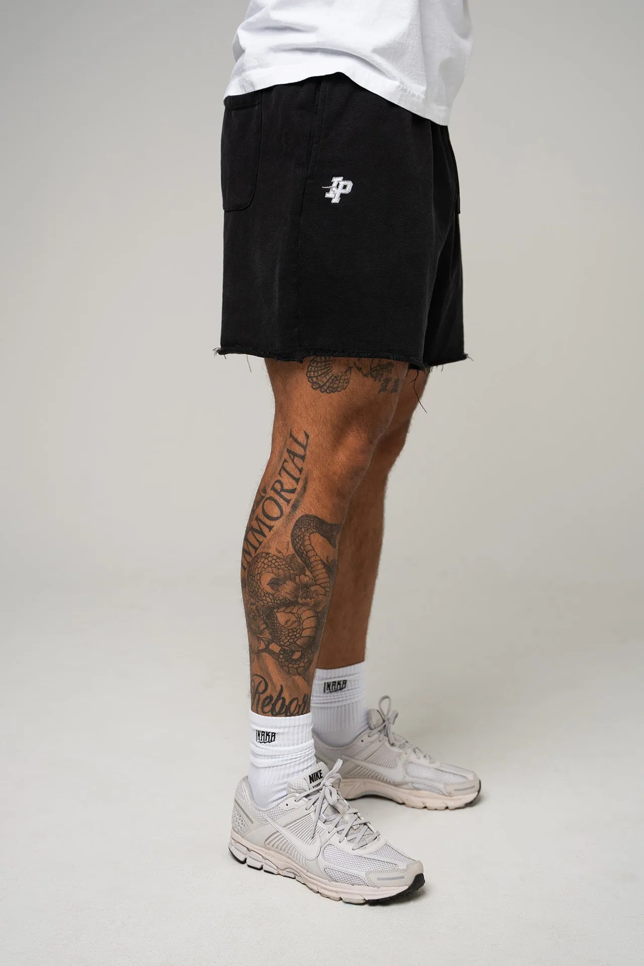 MEN'S FLEECE SHORTS - BLACK sold by Inaka power product image thumbnail 2