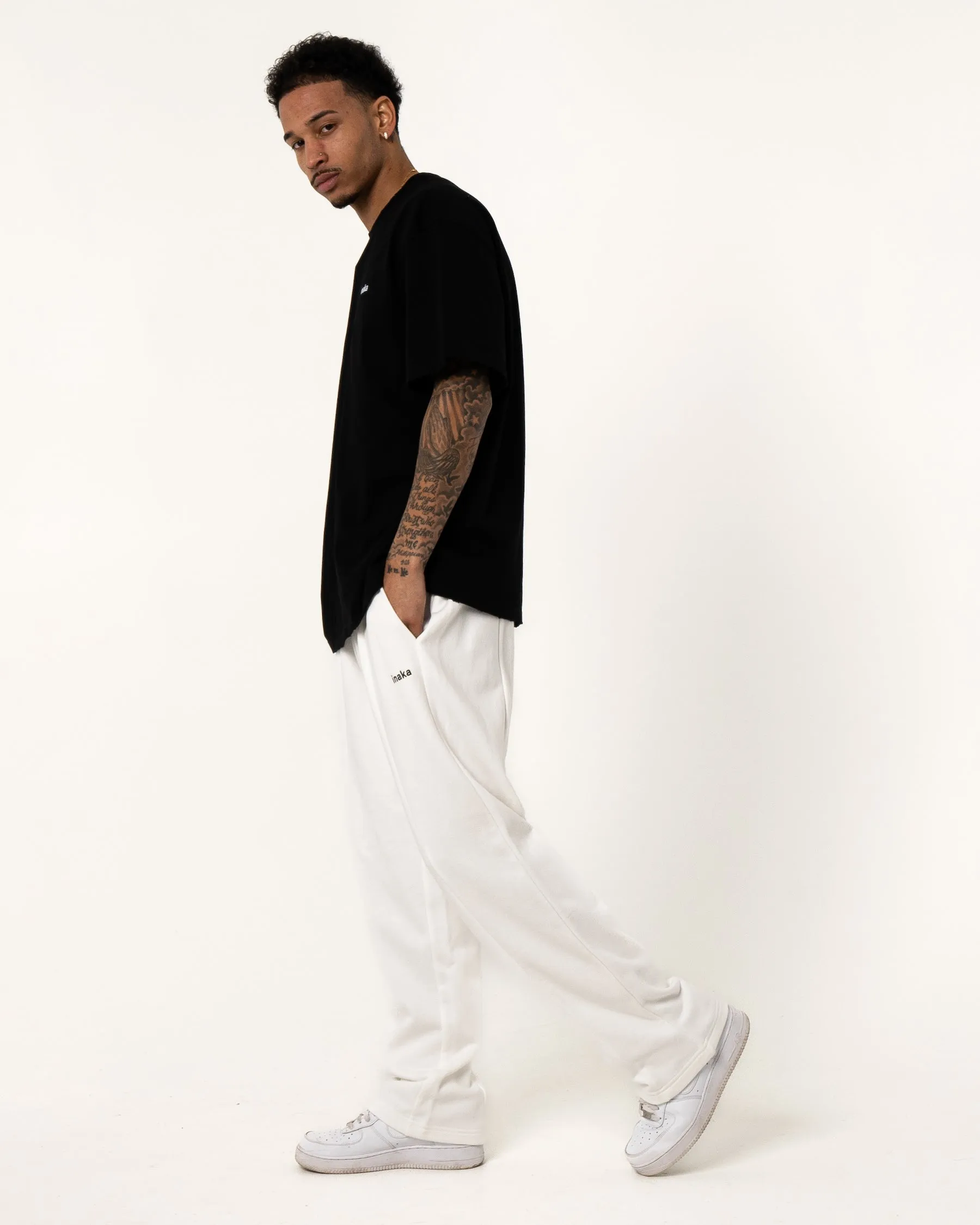 BASIC RELAXED SWEATS - OFF WHITE sold by Inaka power product image thumbnail 3