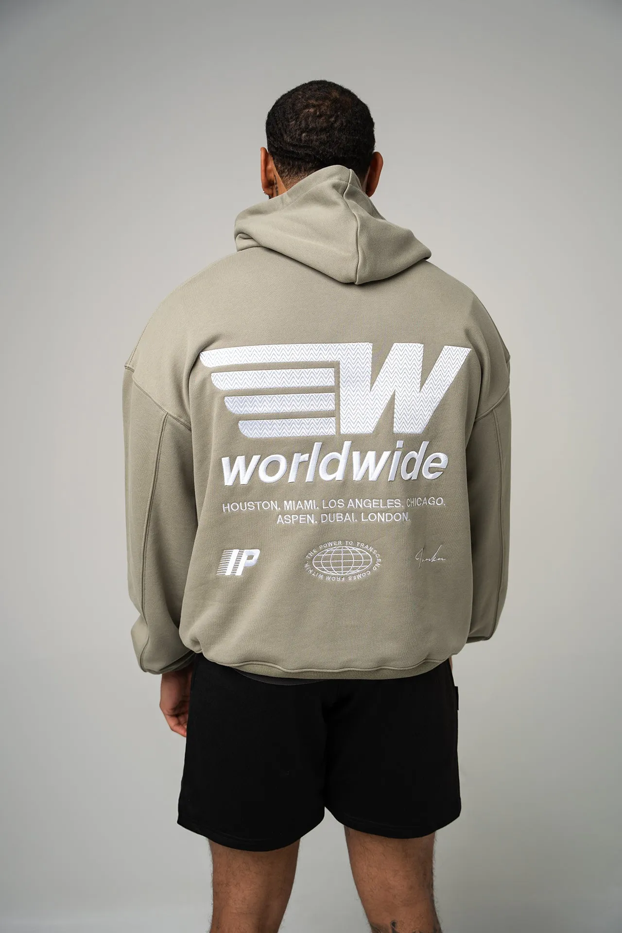 WORLDWIDE HOODIE - SAGE sold by Inaka power product image thumbnail 3
