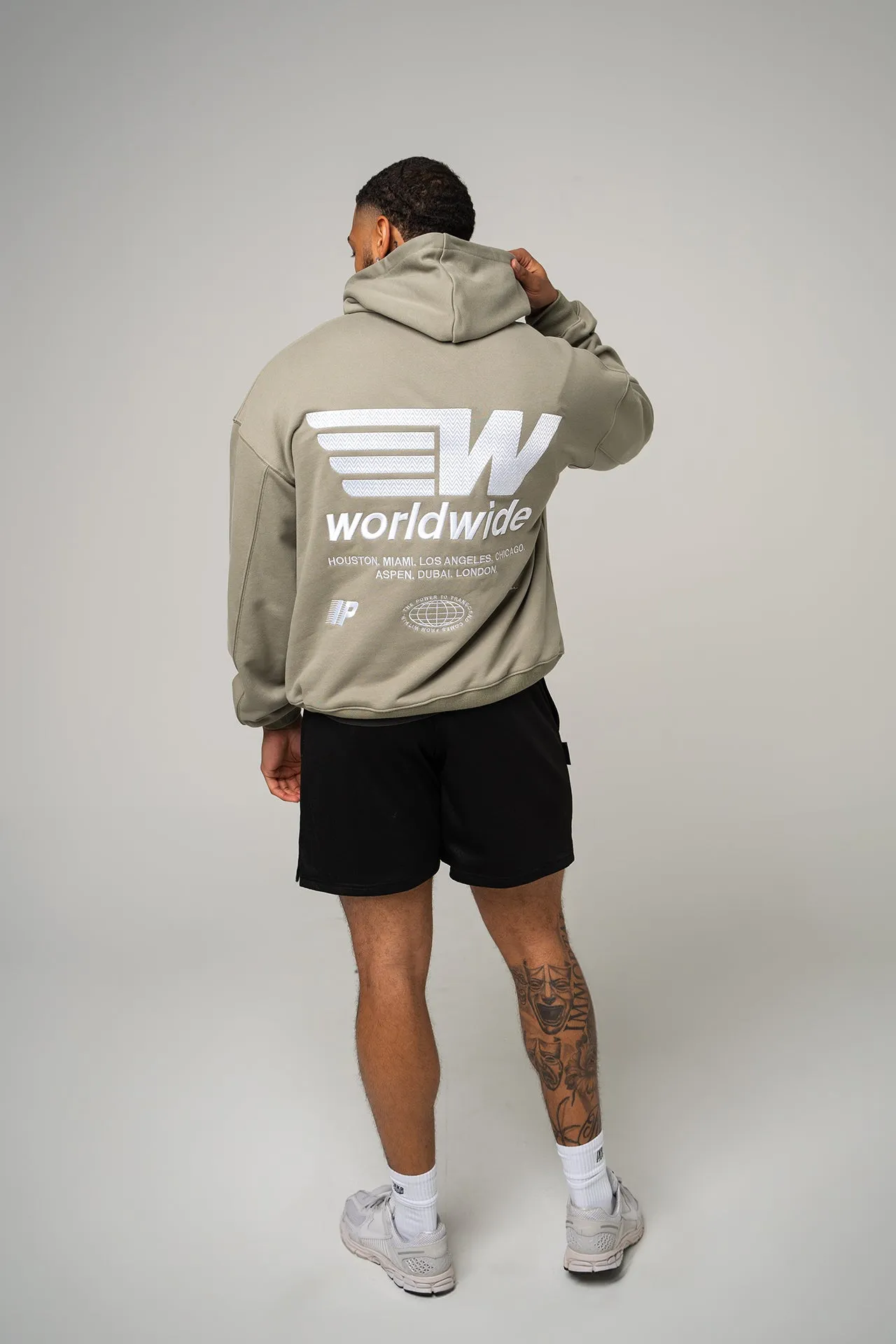 WORLDWIDE HOODIE - SAGE sold by Inaka power product image thumbnail 5