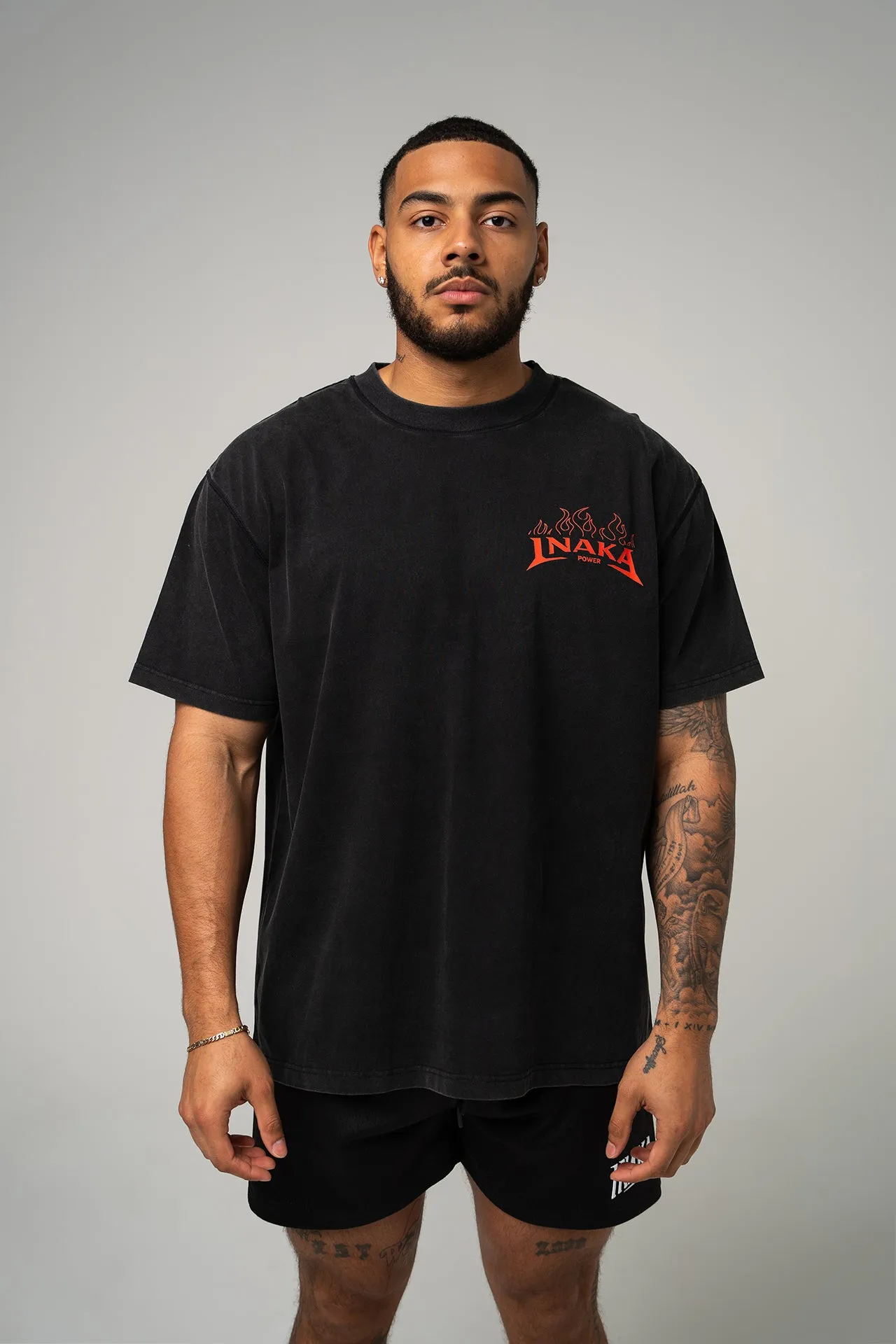 FLAME TEE - VINTAGE/RED sold by Inaka power product image thumbnail 4