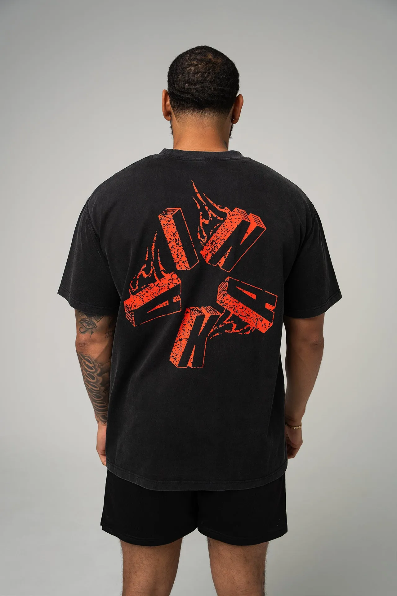FLAME TEE - VINTAGE/RED sold by Inaka power product image thumbnail 3