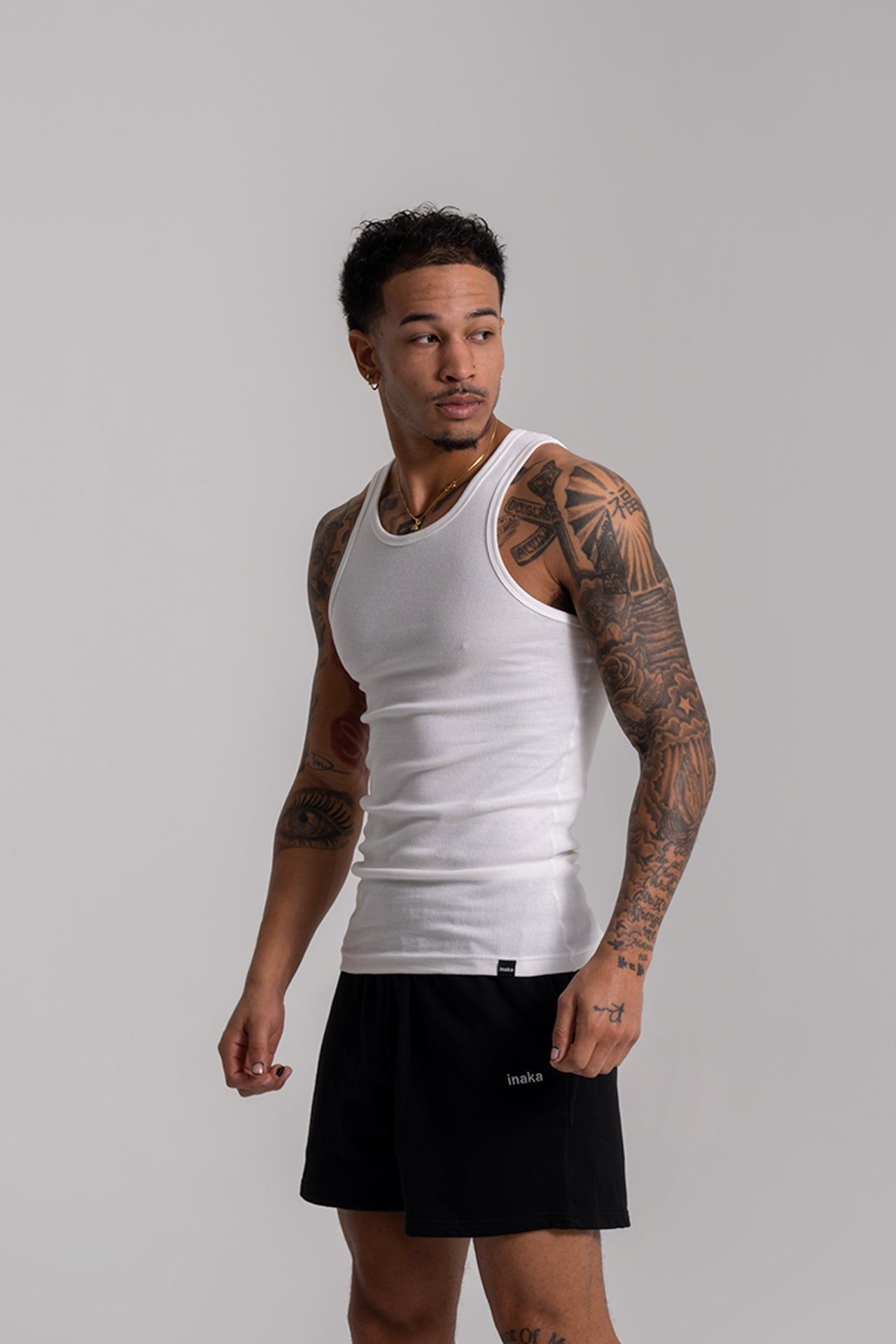 Men's Basic Ribbed Tank - White sold by Inaka power product image thumbnail 3