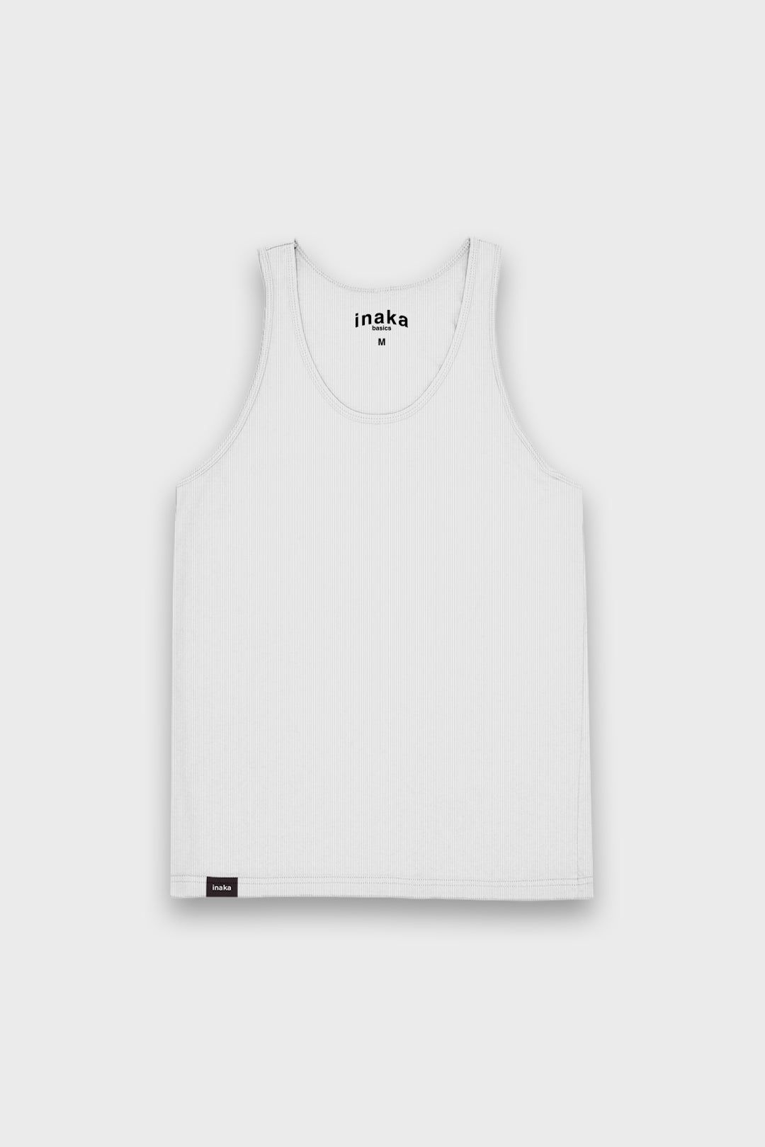 Men's Basic Ribbed Tank - White sold by Inaka power