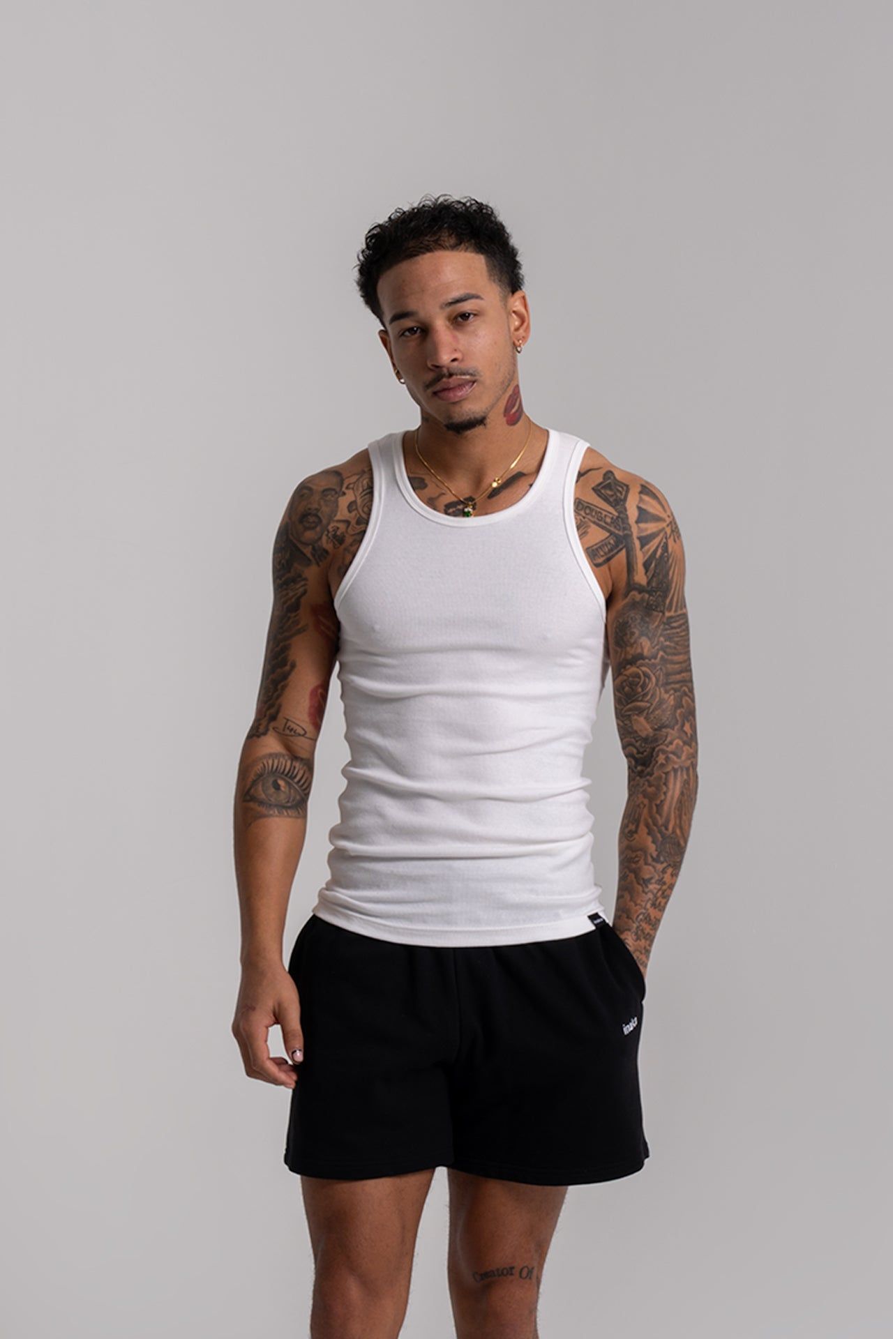 Men's Basic Ribbed Tank - White sold by Inaka power product image thumbnail 2