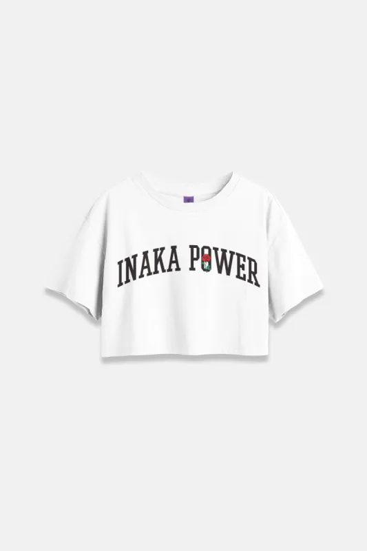 ROSE CROP TEE - WHITE sold by Inaka power