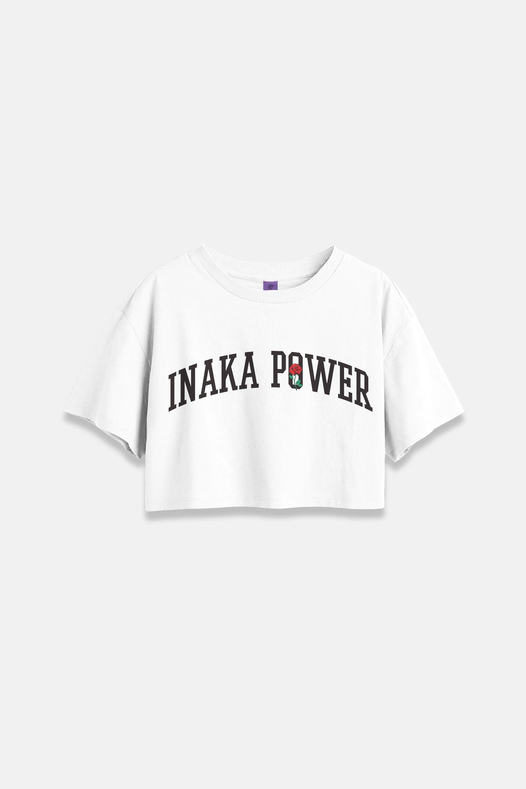 ROSE CROP TEE - WHITE sold by Inaka power