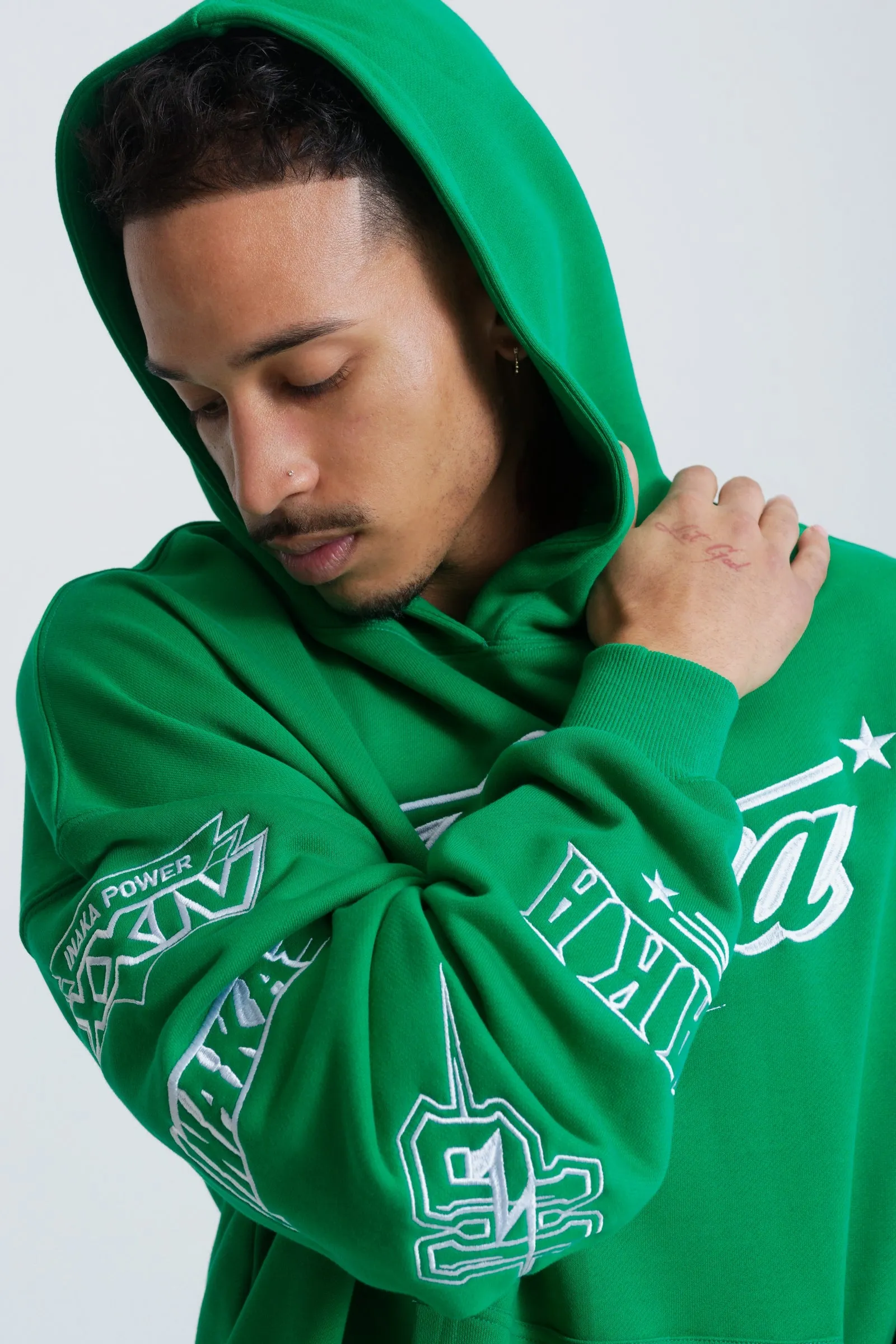 INAKA LEAGUE HOODIE - GREEN sold by Inaka power product image thumbnail 5