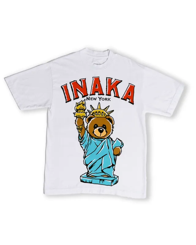 New York Teddy Tee - White sold by Inaka power