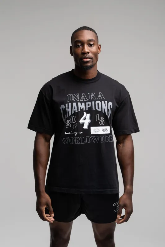 Inaka Champions Tee - Black/Grey sold by Inaka power