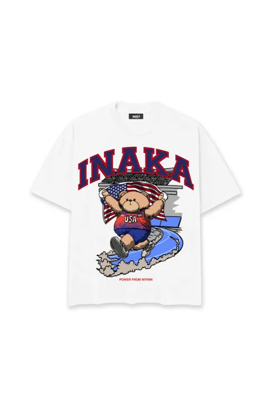 VICTORY LAP TEDDY TEE - WHITE sold by Inaka power