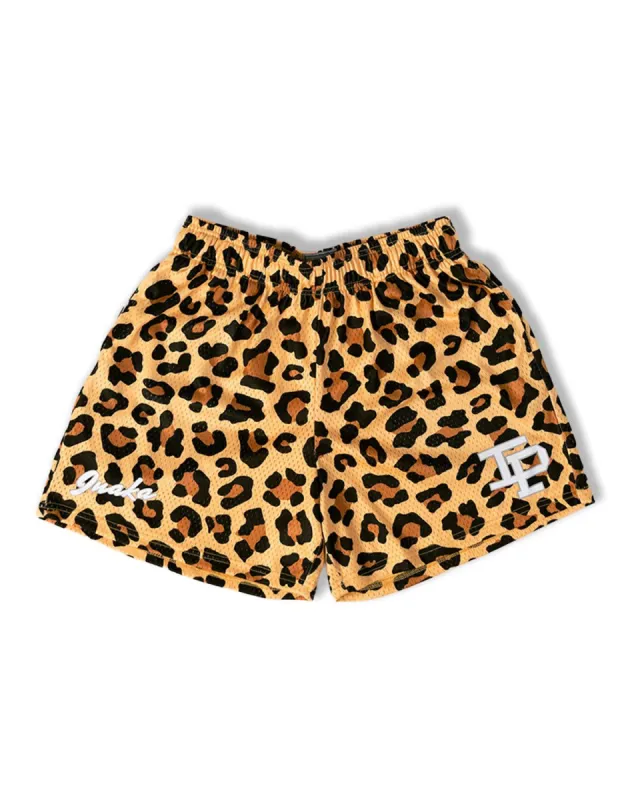 Graphic Mesh Shorts - Leopard sold by Inaka power