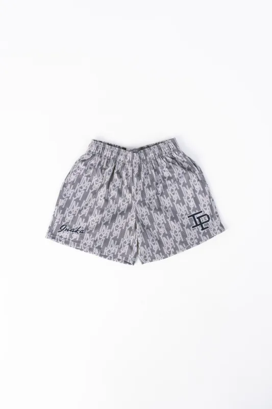 Graphic Mesh Shorts - Grey/White sold by Inaka power