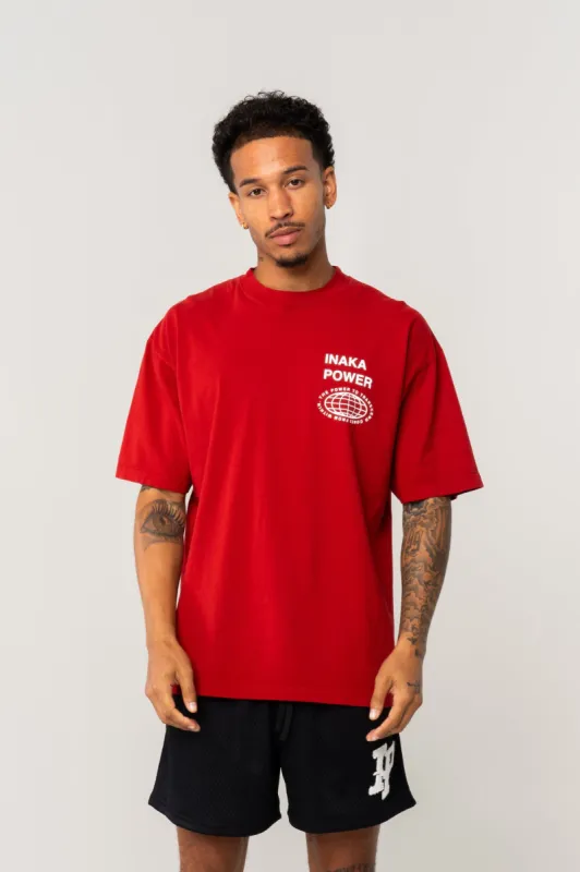 Inaka Worldwide Tee - Red sold by Inaka power