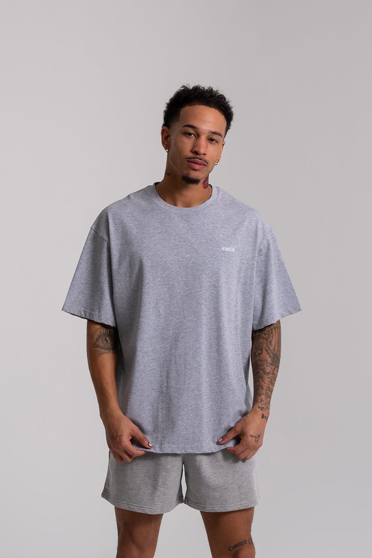BASICS DISTRESSED TEE - STONE sold by Inaka power product image thumbnail 2
