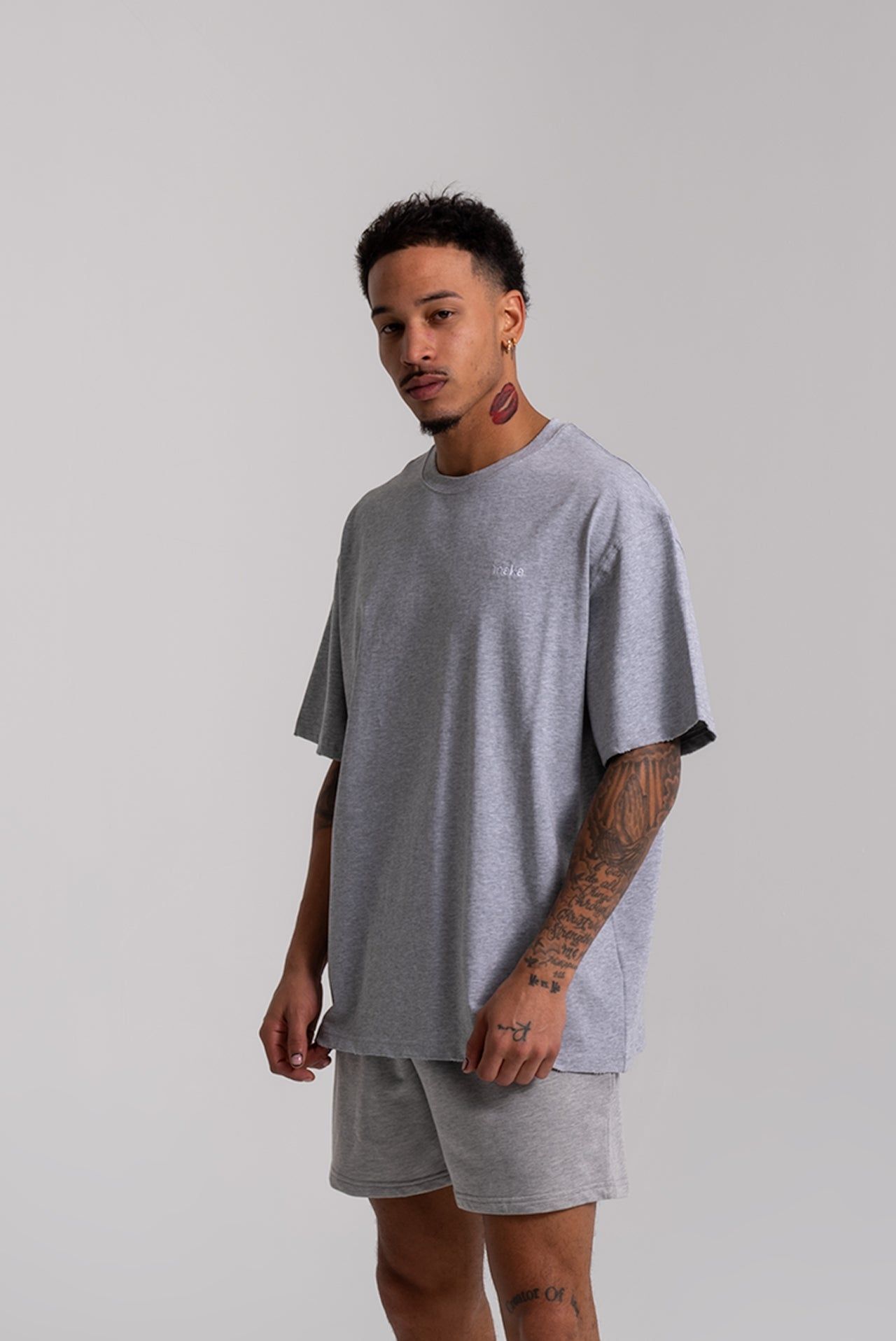 BASICS DISTRESSED TEE - STONE sold by Inaka power product image thumbnail 4