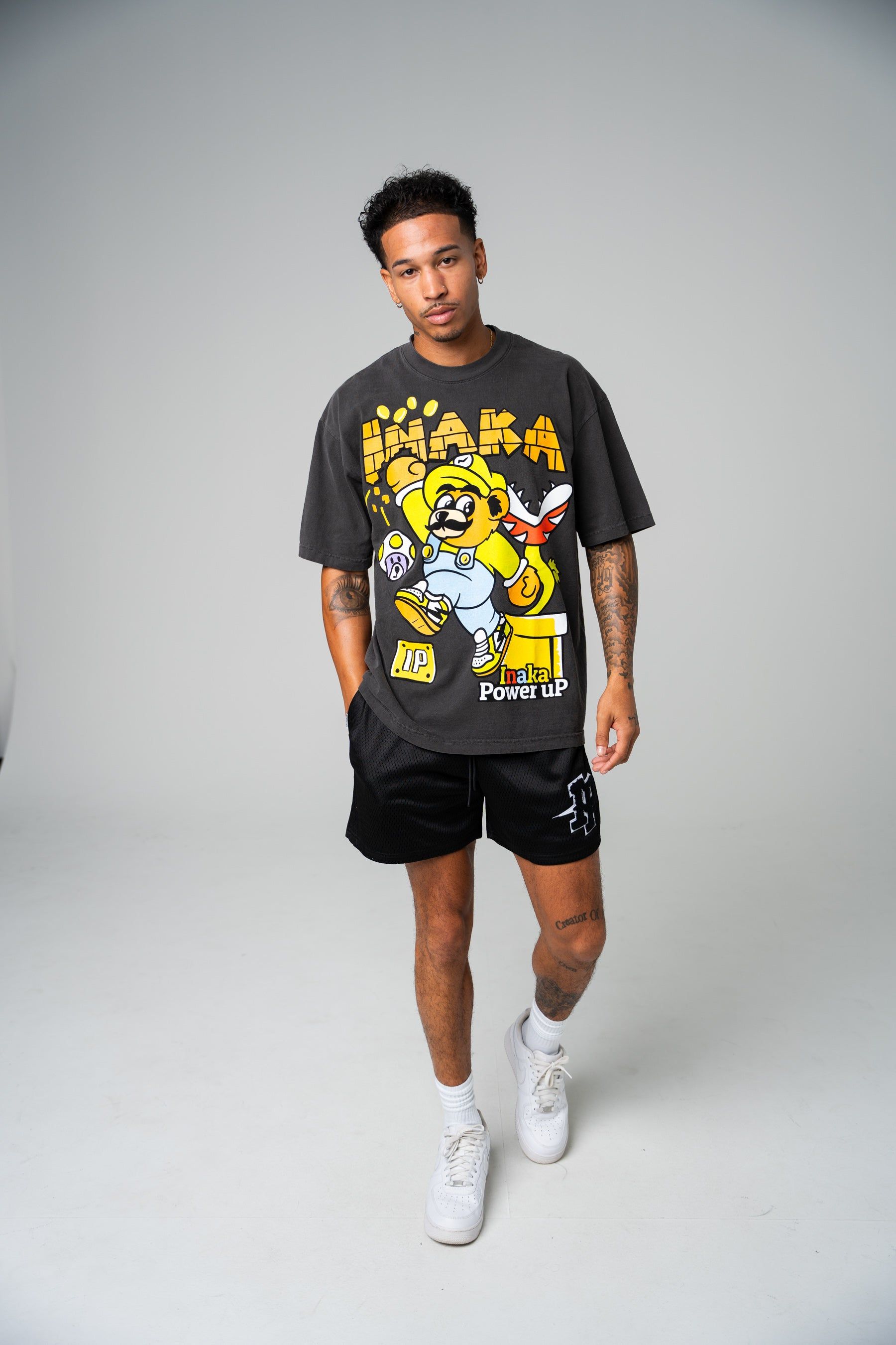 Power Up Tee - Vintage Black sold by Inaka power product image thumbnail 3