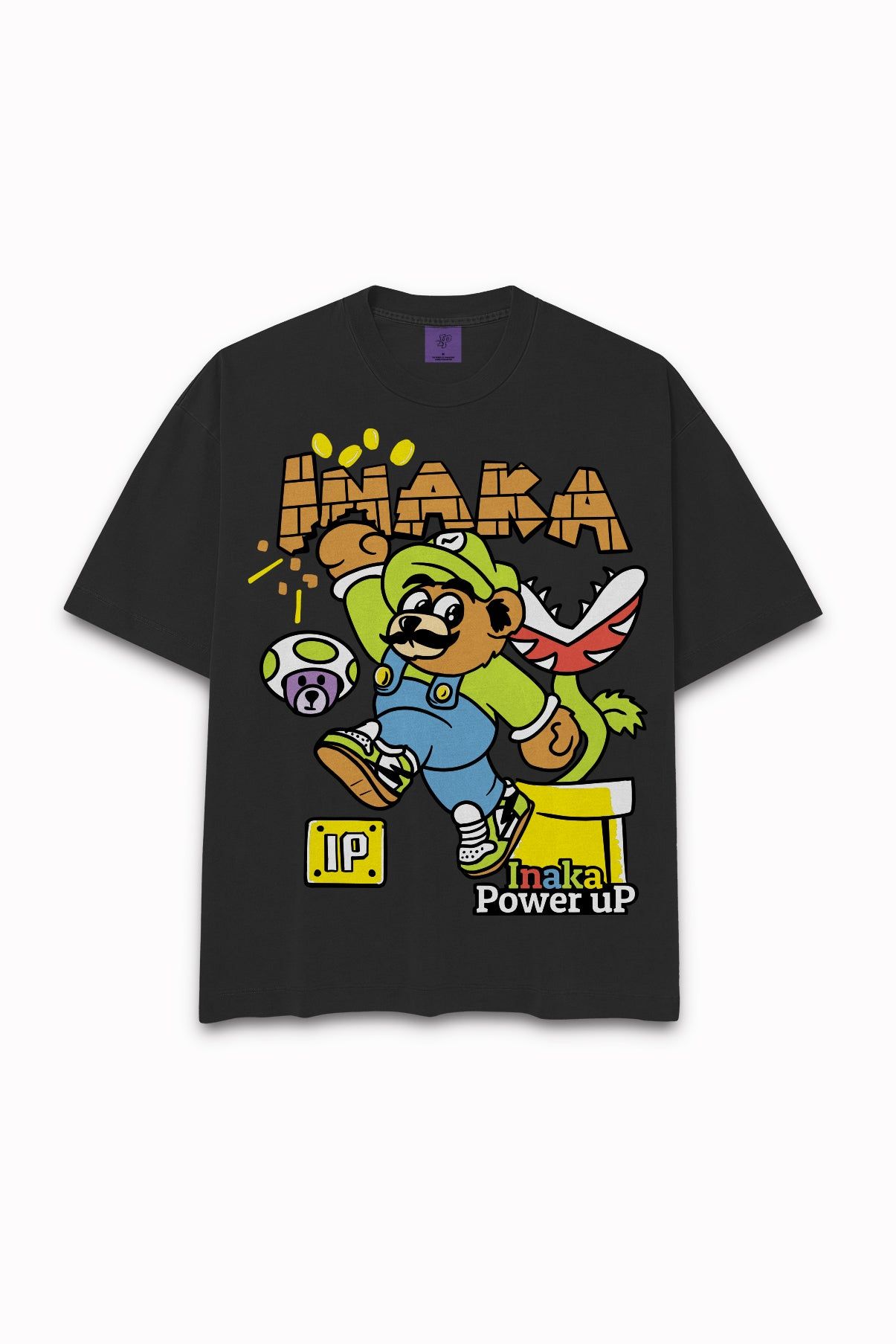 Power Up Tee - Vintage Black sold by Inaka power