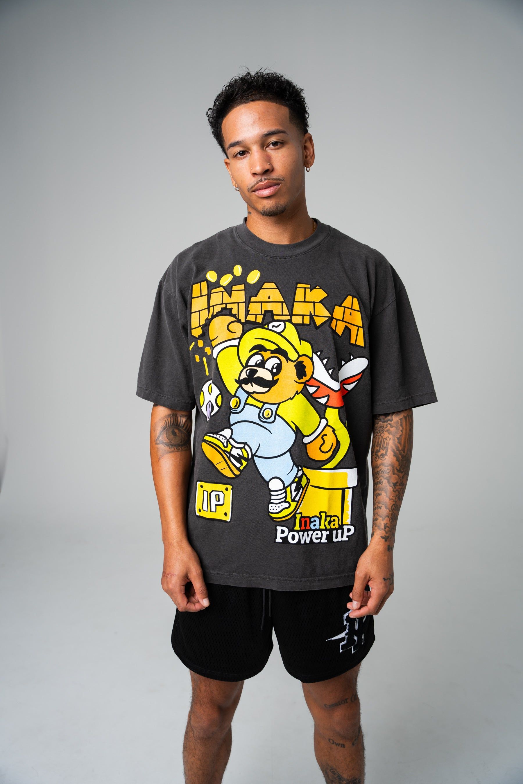 Power Up Tee - Vintage Black sold by Inaka power product image thumbnail 2