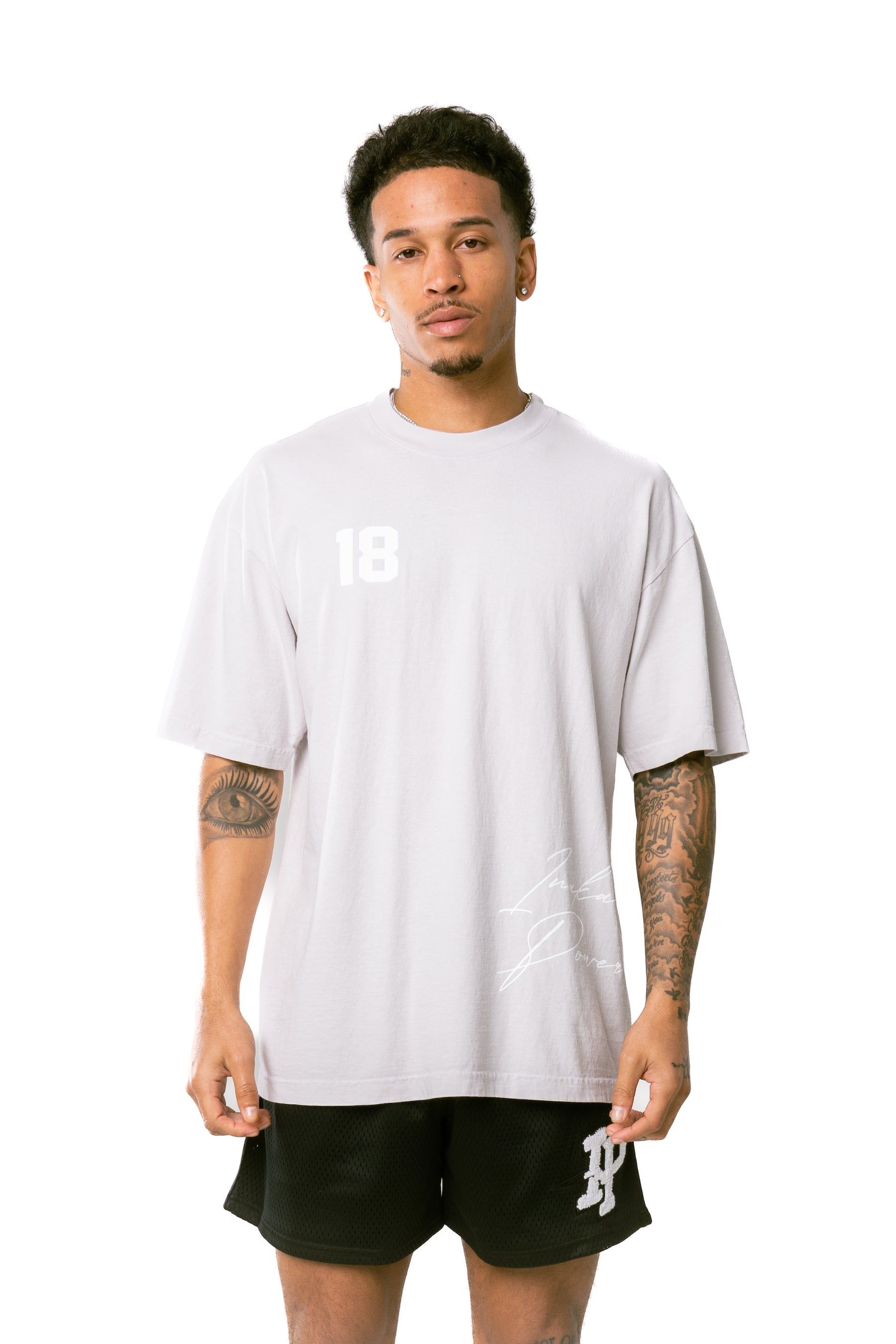 '18 Tee - Light Grey sold by Inaka power product image thumbnail 3