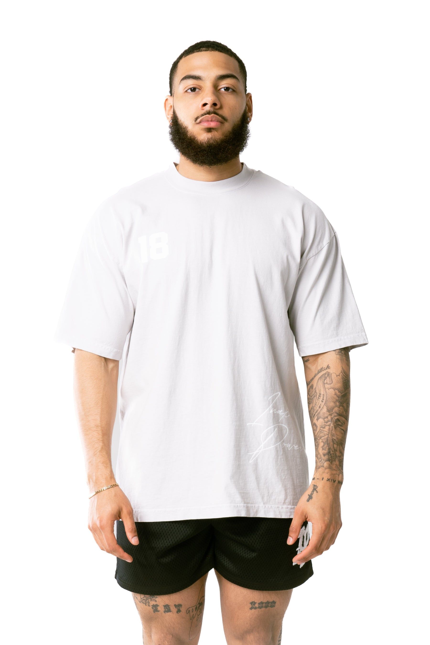 '18 Tee - Light Grey sold by Inaka power product image thumbnail 6