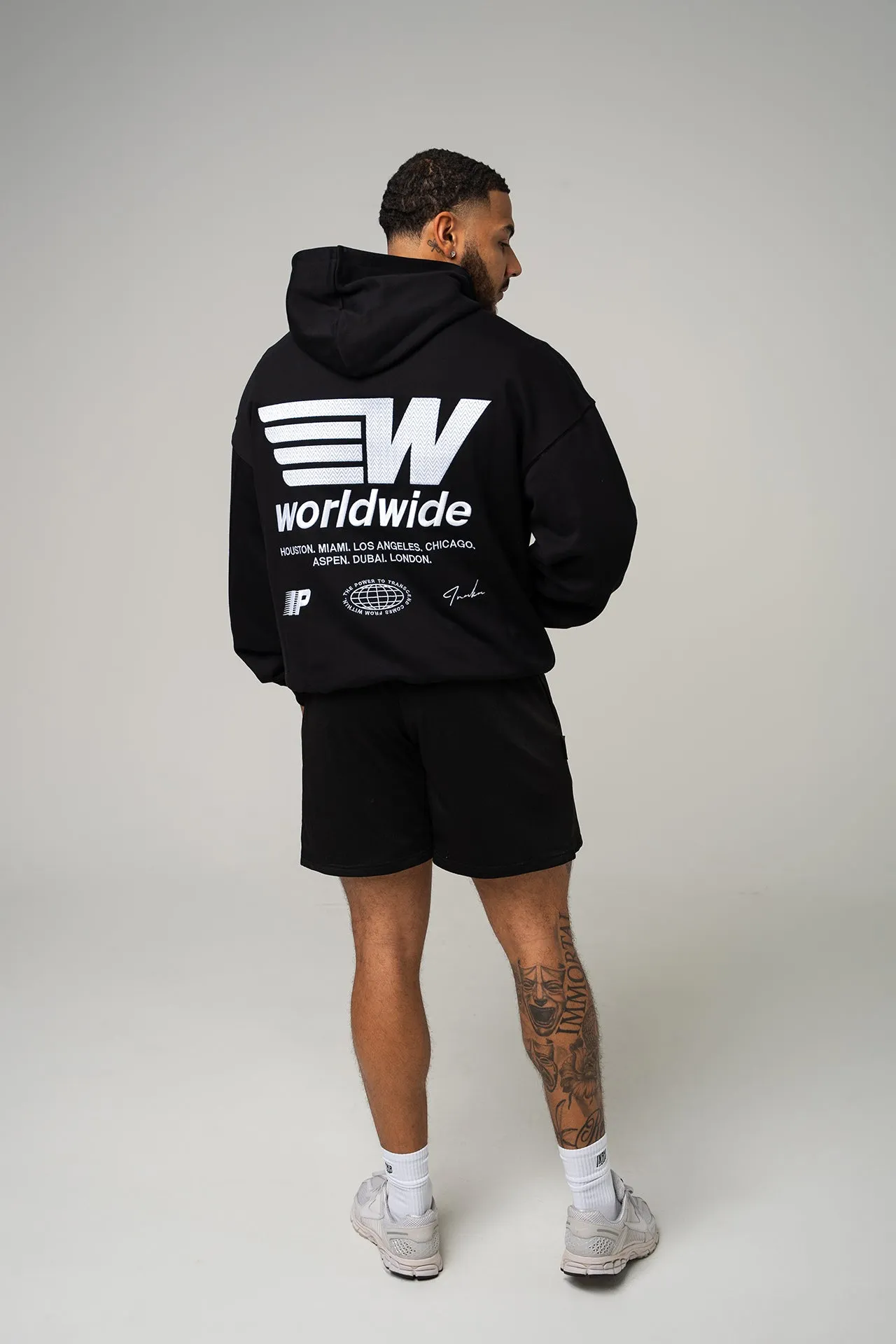 WORLDWIDE HOODIE - BLACK sold by Inaka power product image thumbnail 5