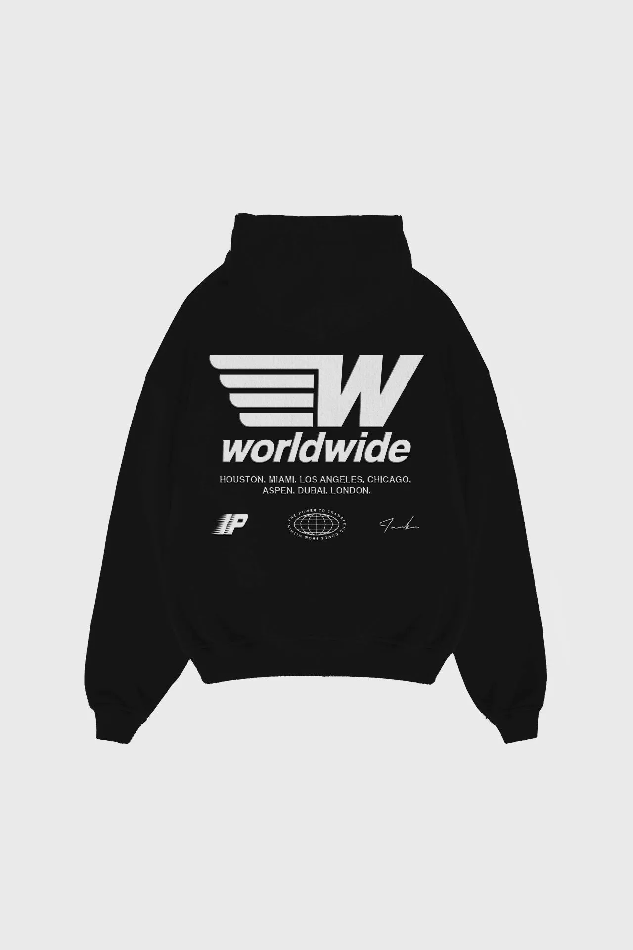 WORLDWIDE HOODIE - BLACK sold by Inaka power product image thumbnail 2