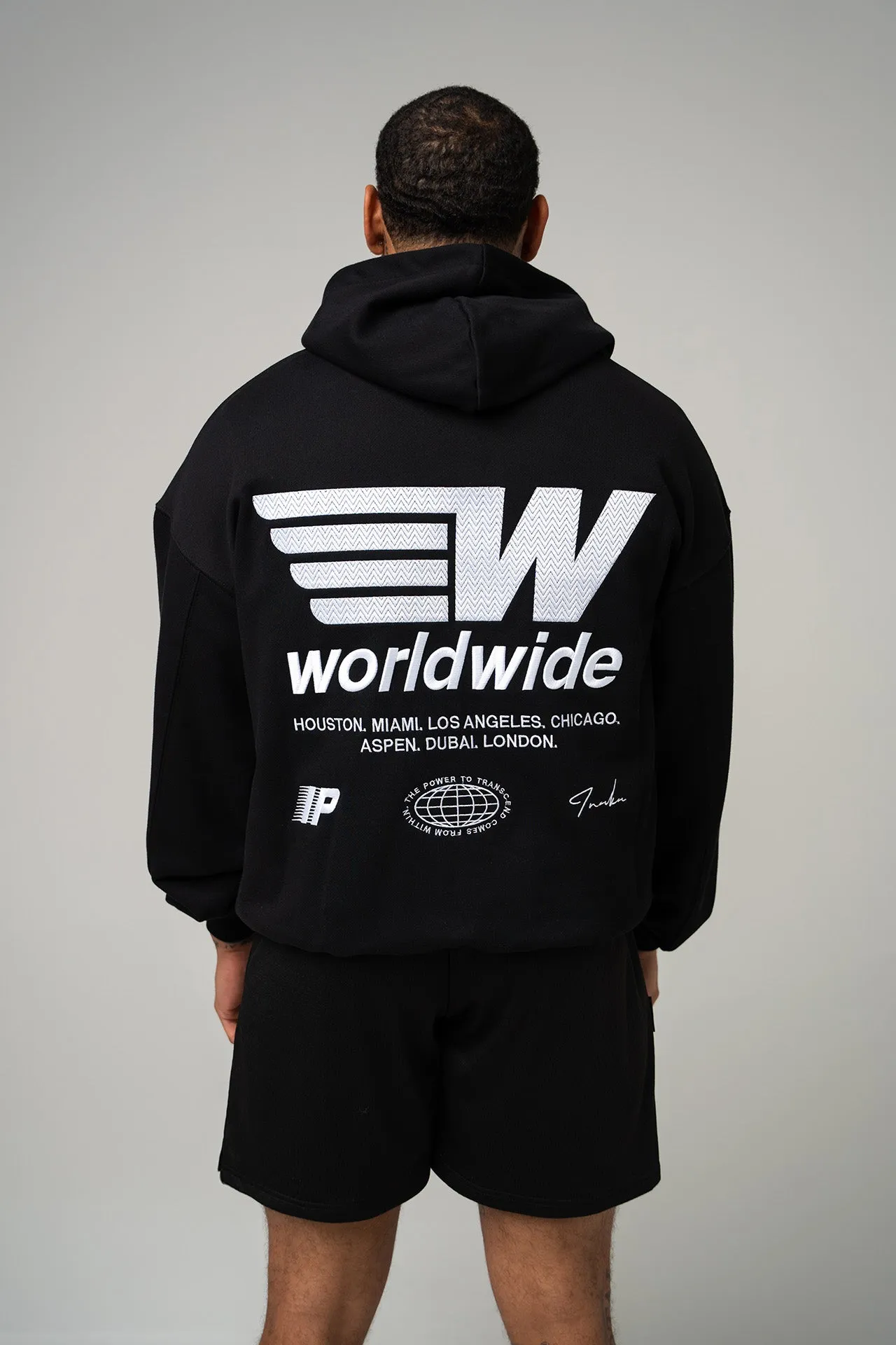 WORLDWIDE HOODIE - BLACK sold by Inaka power product image thumbnail 3
