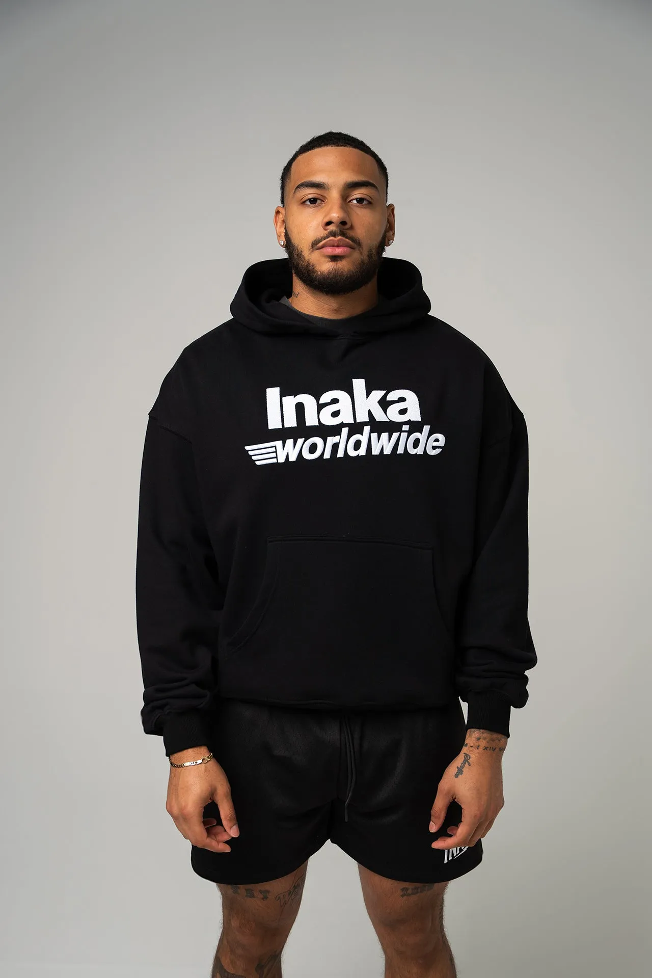 WORLDWIDE HOODIE - BLACK sold by Inaka power product image thumbnail 4
