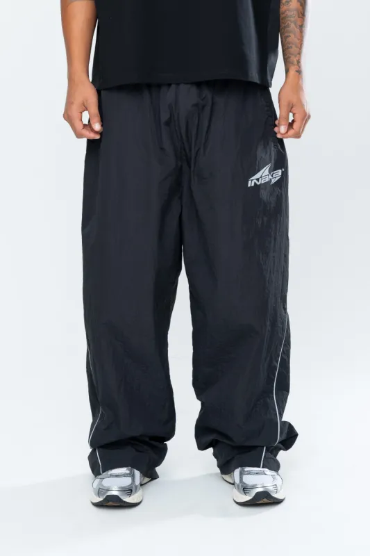 TUNDRA BAGGY TRACK PANTS - BLACK sold by Inaka power