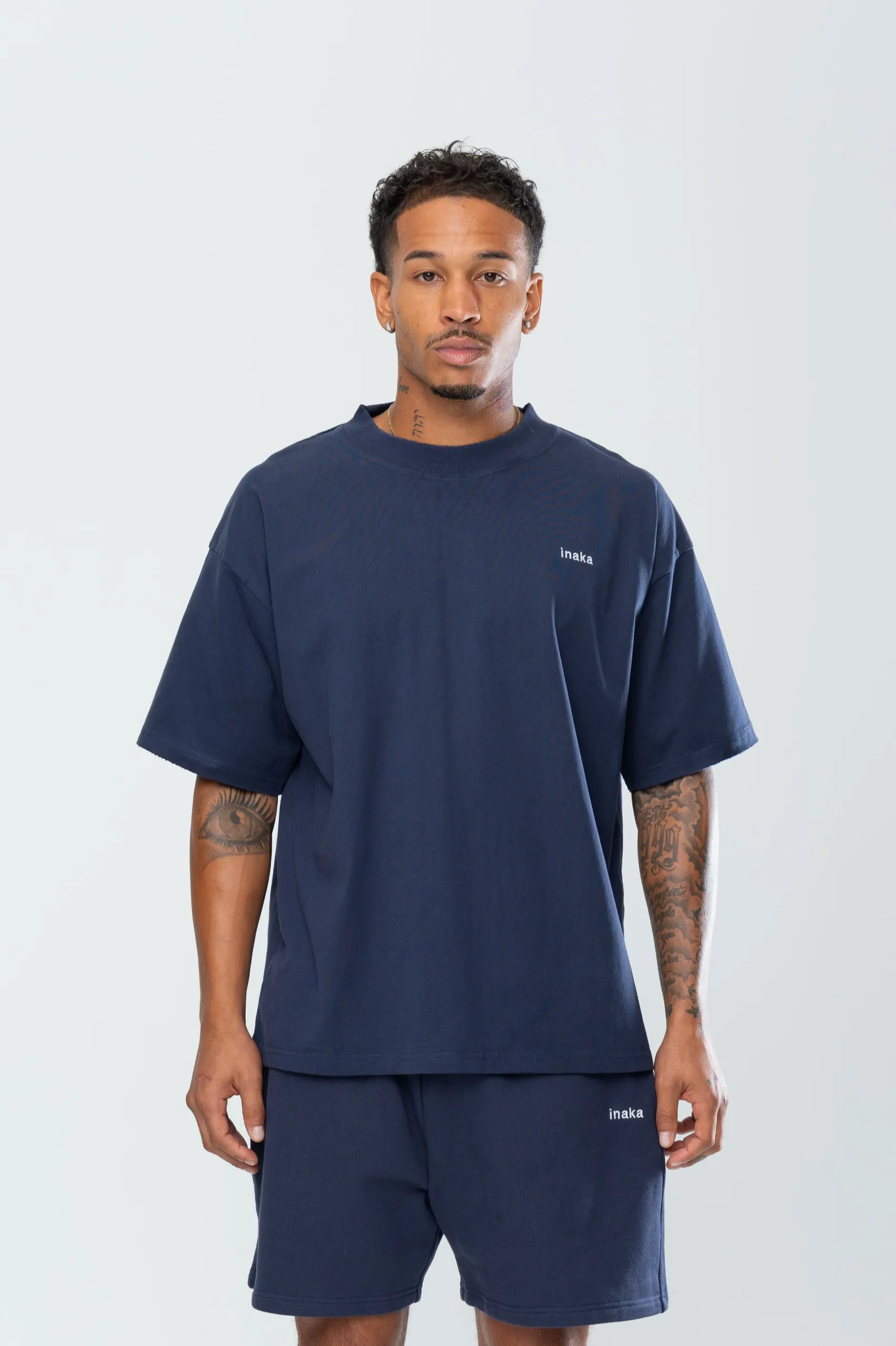 BASICS DISTRESSED TEE - MIDNIGHT NAVY sold by Inaka power