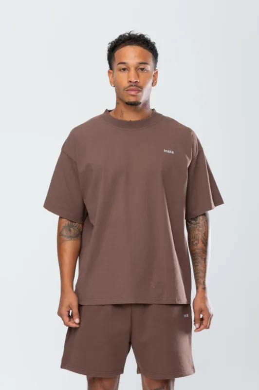BASICS DISTRESSED TEE - ESPRESSO sold by Inaka power