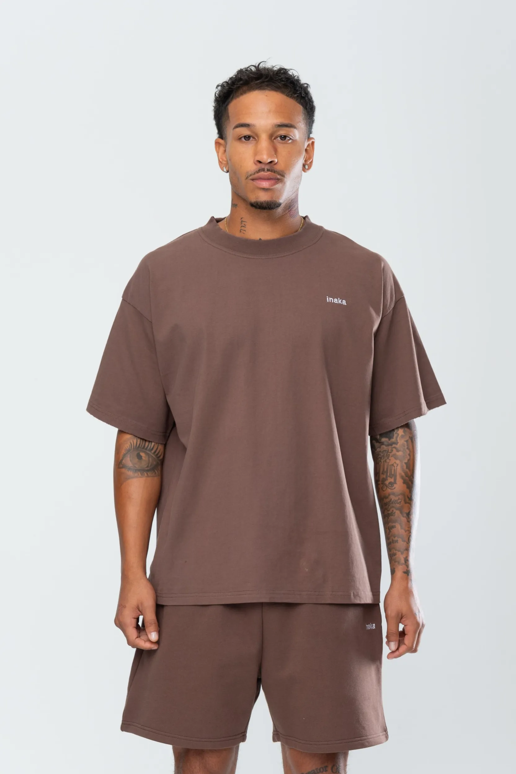 BASICS DISTRESSED TEE - ESPRESSO sold by Inaka power