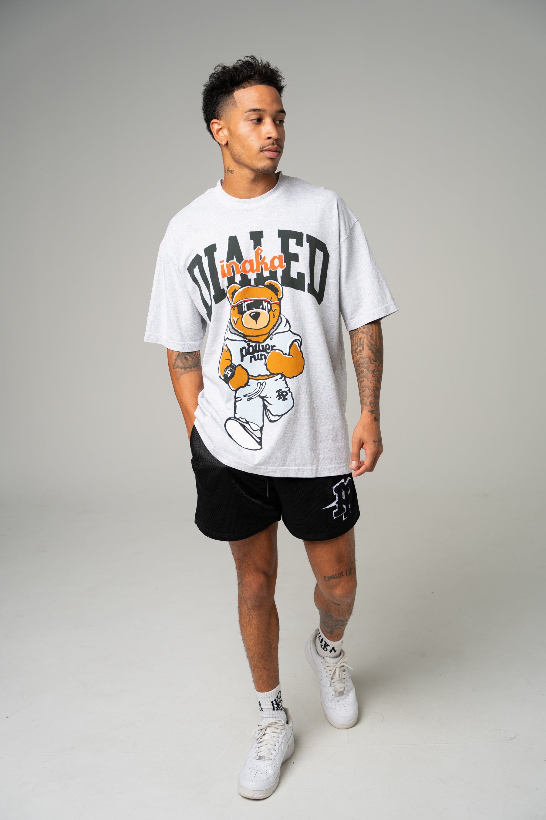 Locked In Teddy Tee - Grey sold by Inaka power product image thumbnail 5