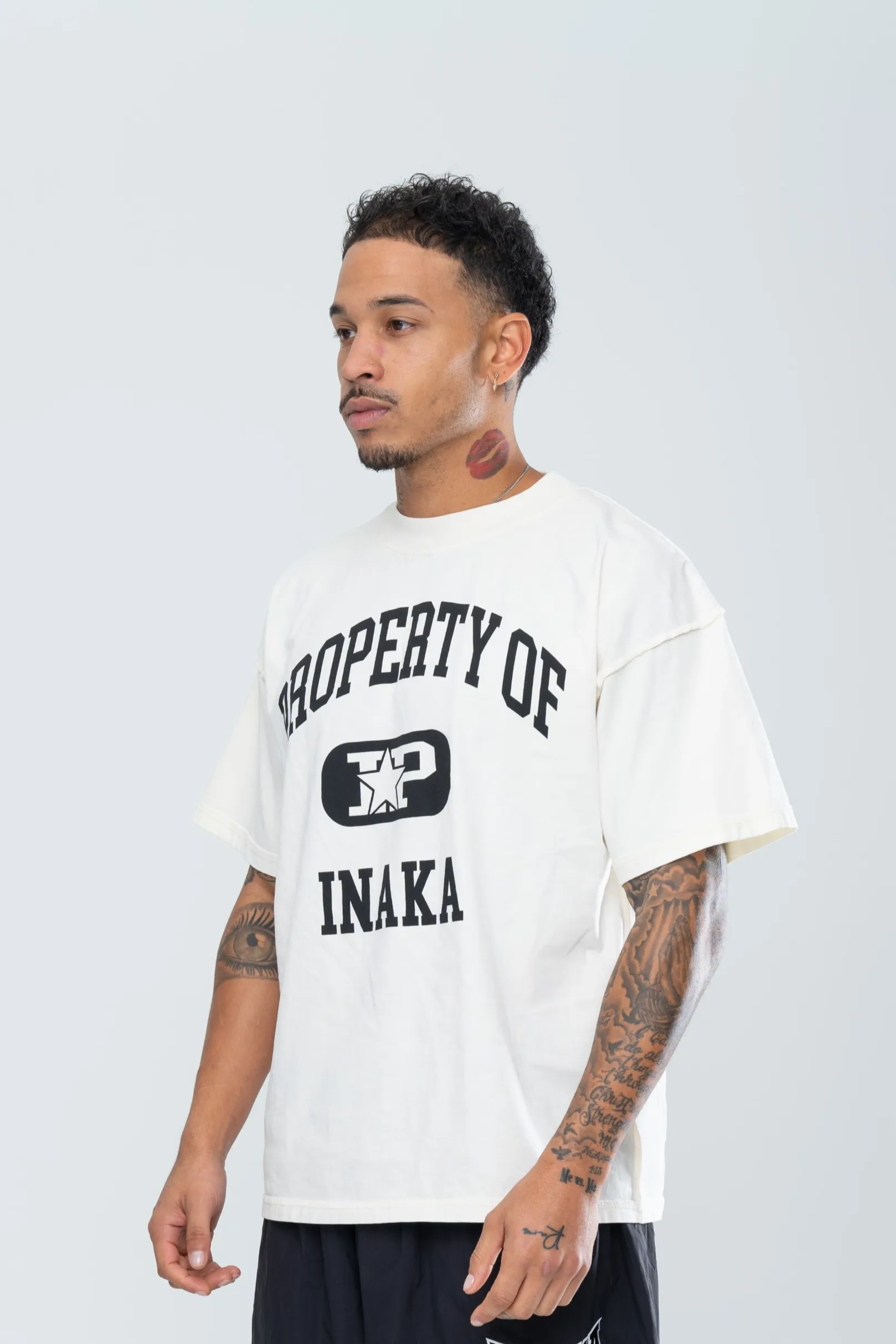 PROPERTY REVERSE TEE - CREAM sold by Inaka power product image thumbnail 4