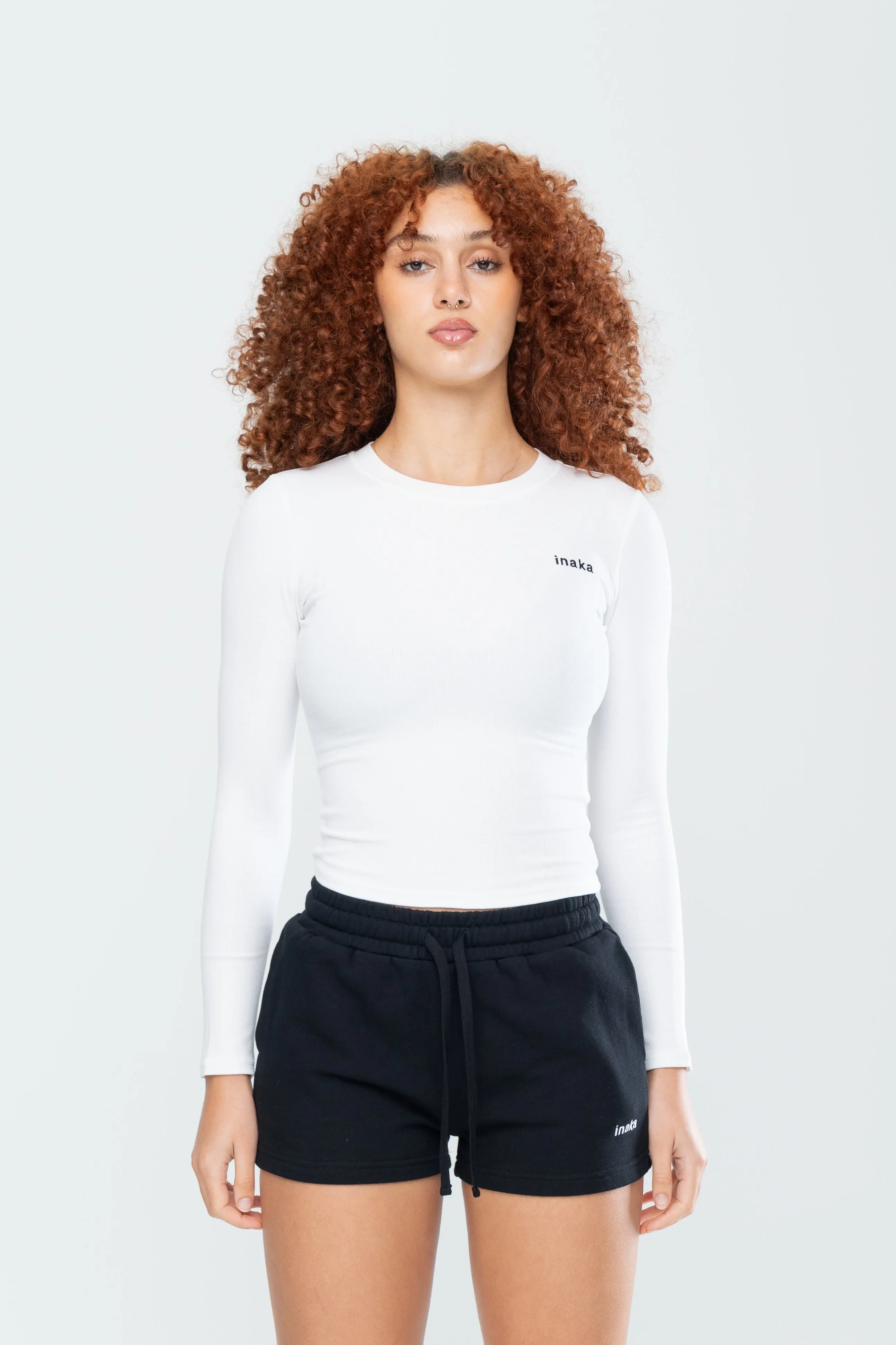 BASICS RIBBED LS - WHITE sold by Inaka power
