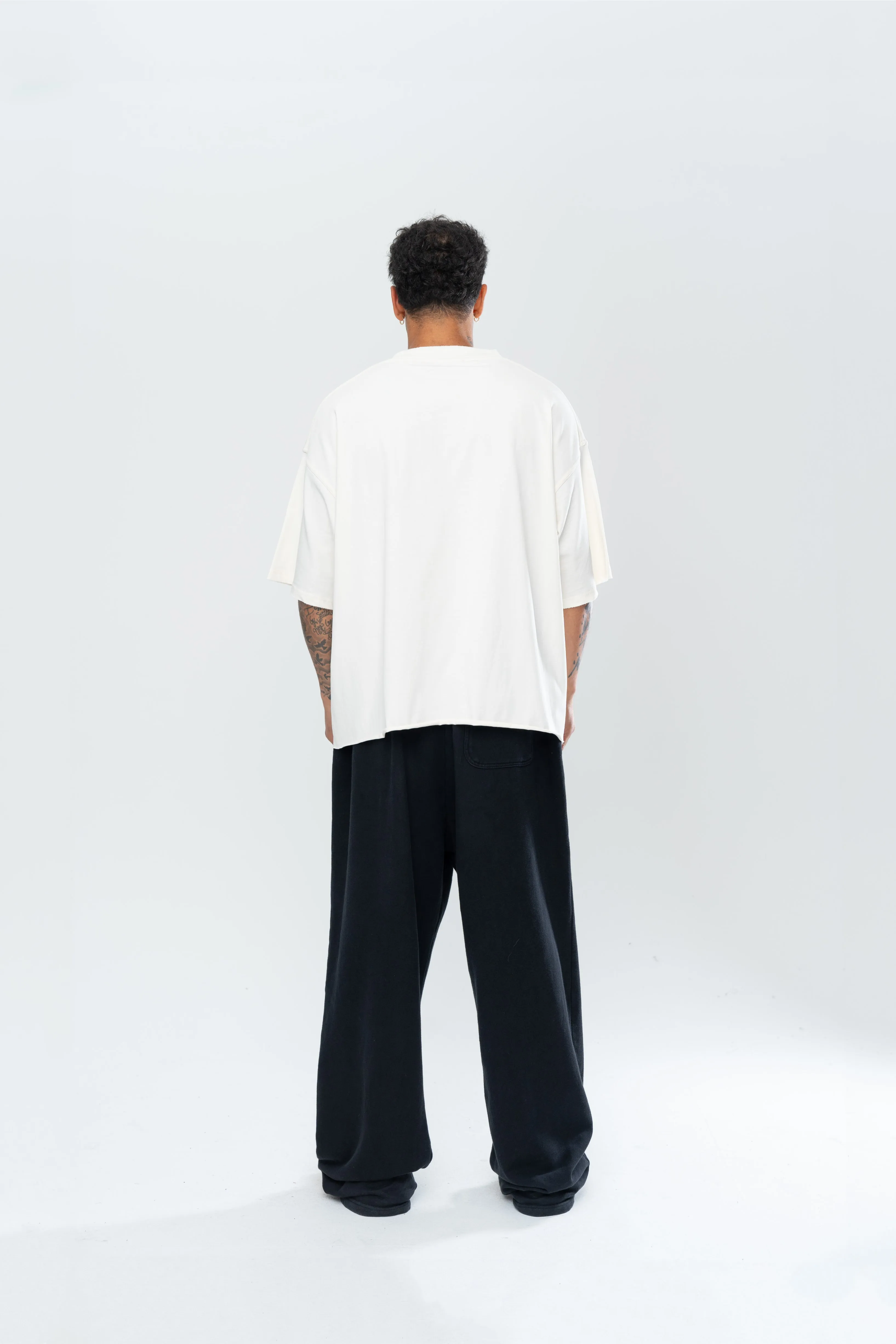 CYBERISTIX CROPPED TEE - CREAM/BLUE sold by Inaka power product image thumbnail 4