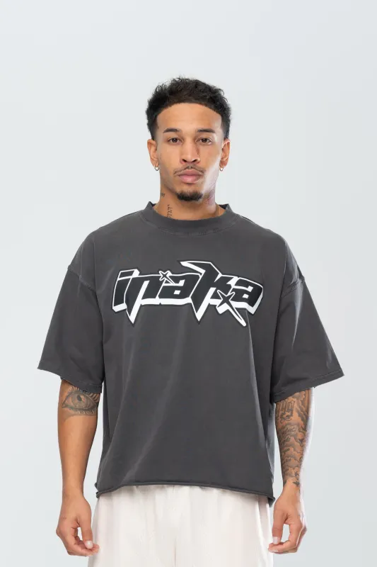 DIGITIZED CROPPED TEE - VINTAGE BLACK sold by Inaka power