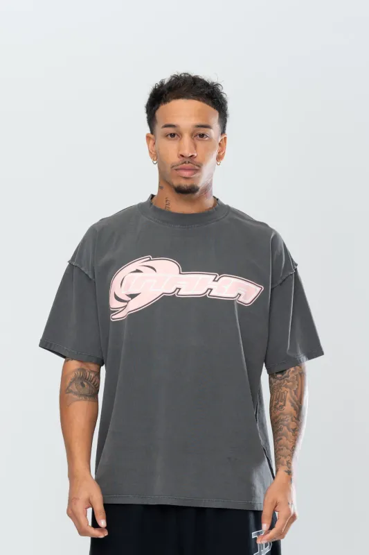 HYPERTEK REVERSE TEE - VINTAGE BLACK/PINK sold by Inaka power