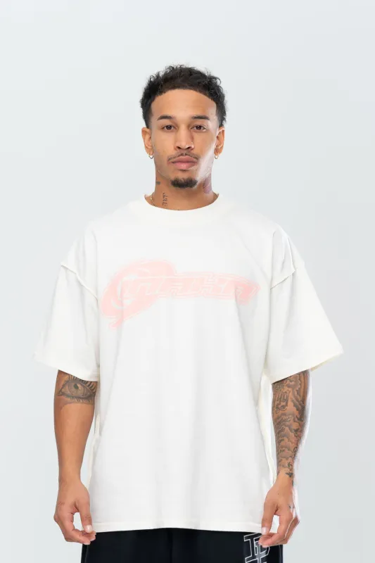 HYPERTEK REVERSE TEE - CREAM/PINK sold by Inaka power