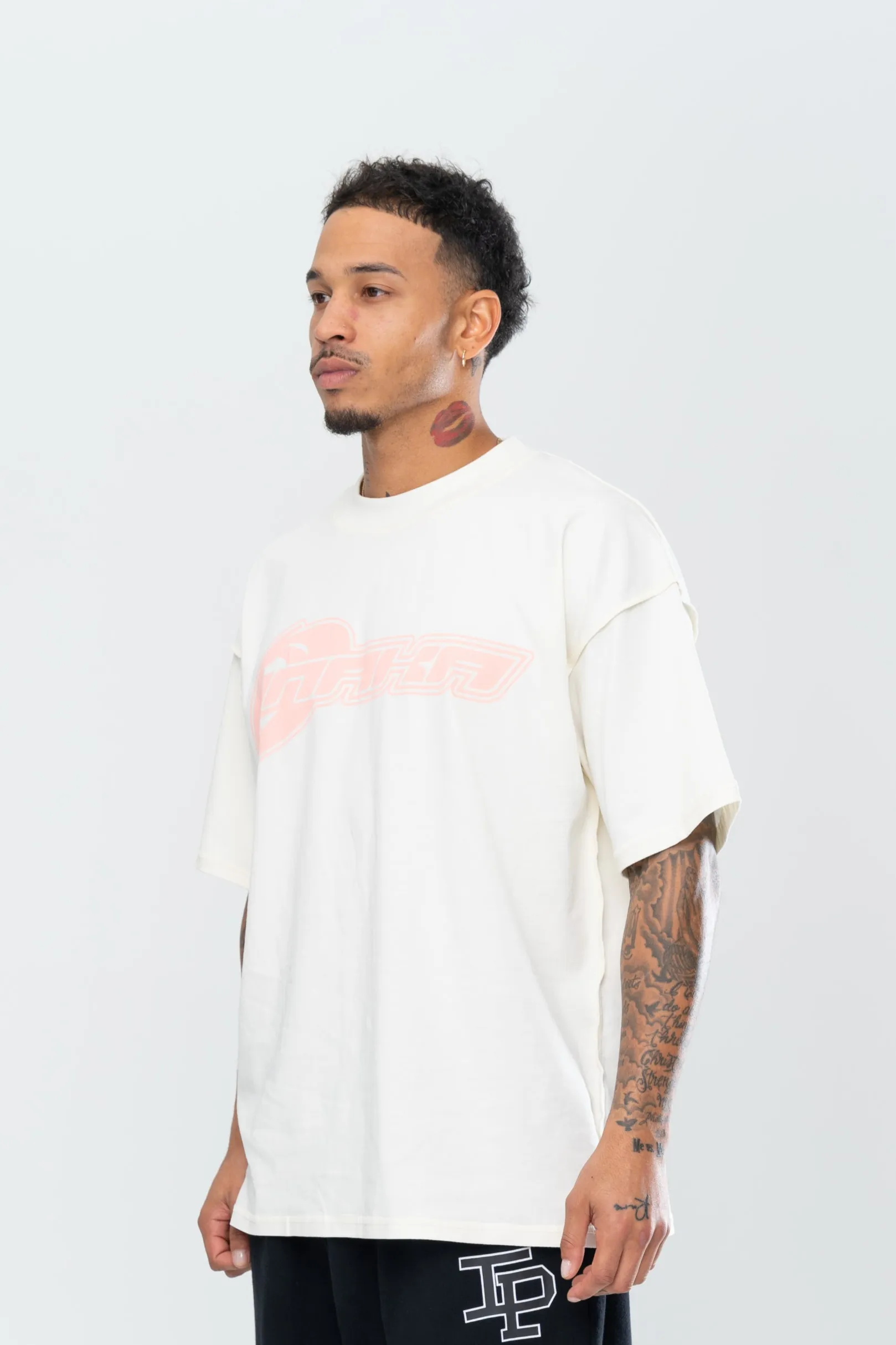 HYPERTEK REVERSE TEE - CREAM/PINK sold by Inaka power product image thumbnail 4