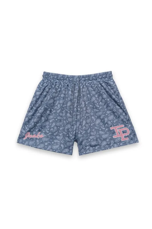 CLASSIC PAISLEY MESH SHORTS - GREY sold by Inaka power