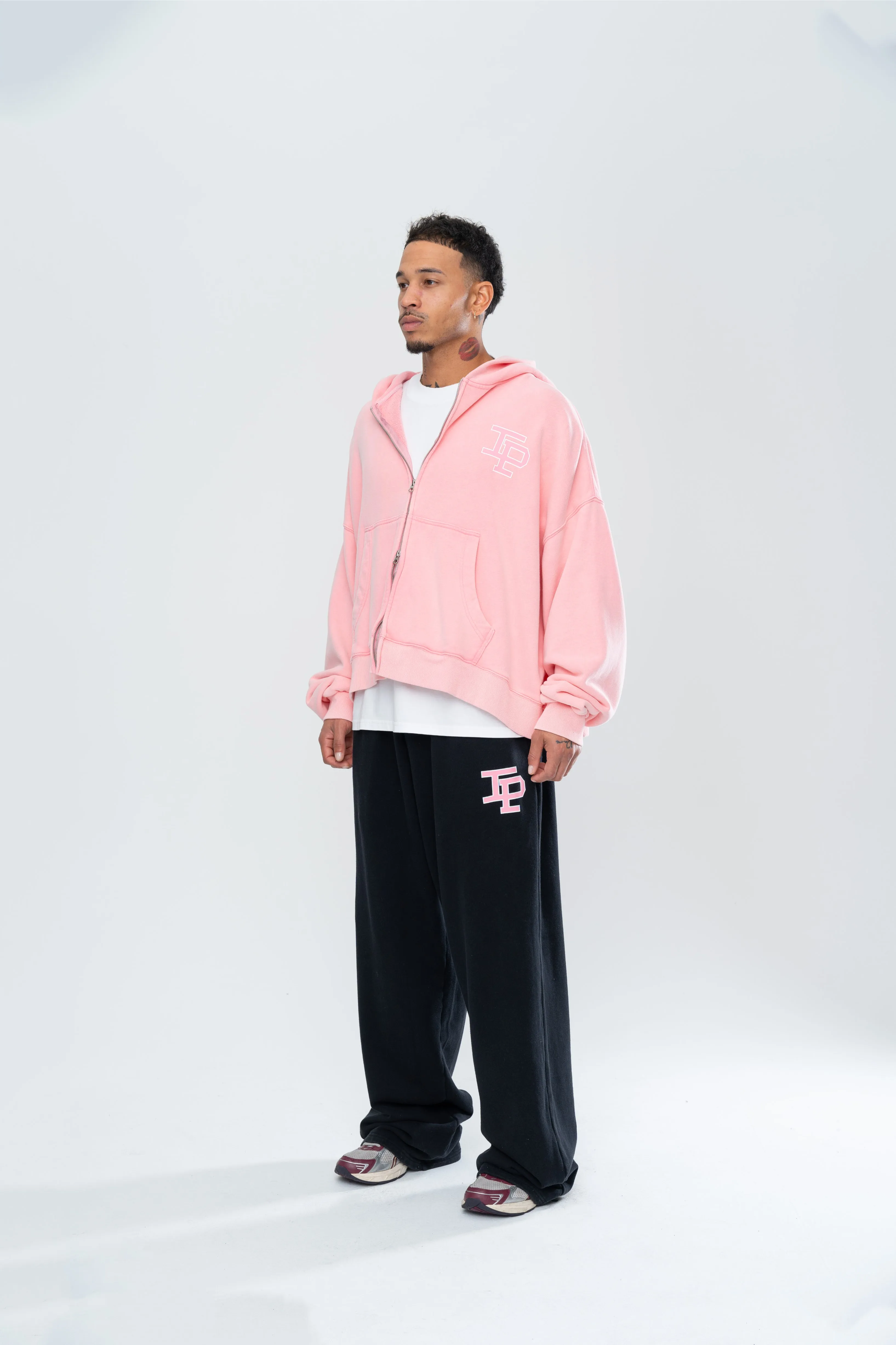 CLASSIC DOUBLE ZIP HOODIE - WASHED PINK sold by Inaka power product image thumbnail 4