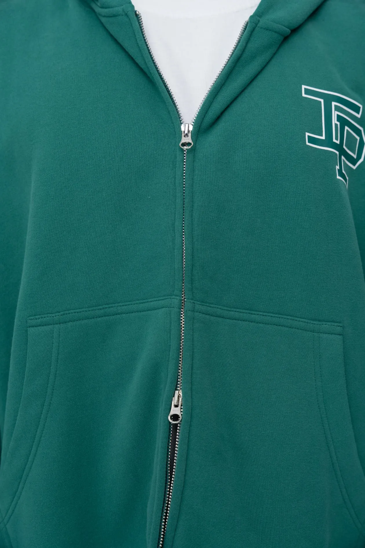 CLASSIC DOUBLE ZIP HOODIE - FOREST GREEN sold by Inaka power product image thumbnail 3
