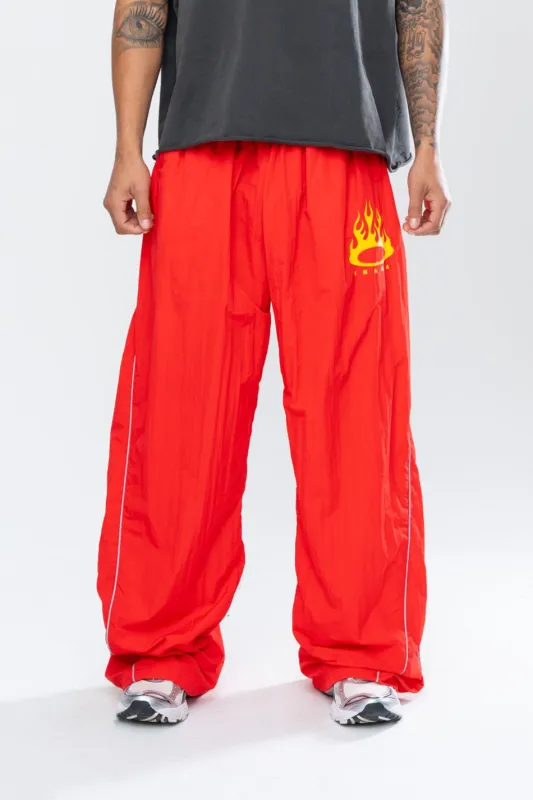 FURY BAGGY TRACKPANTS - RED sold by Inaka power