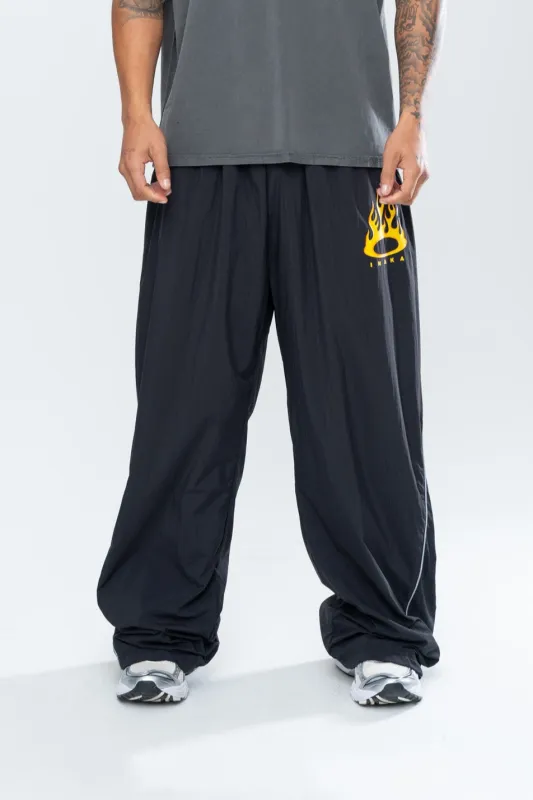 FURY BAGGY TRACKPANTS - BLACK sold by Inaka power