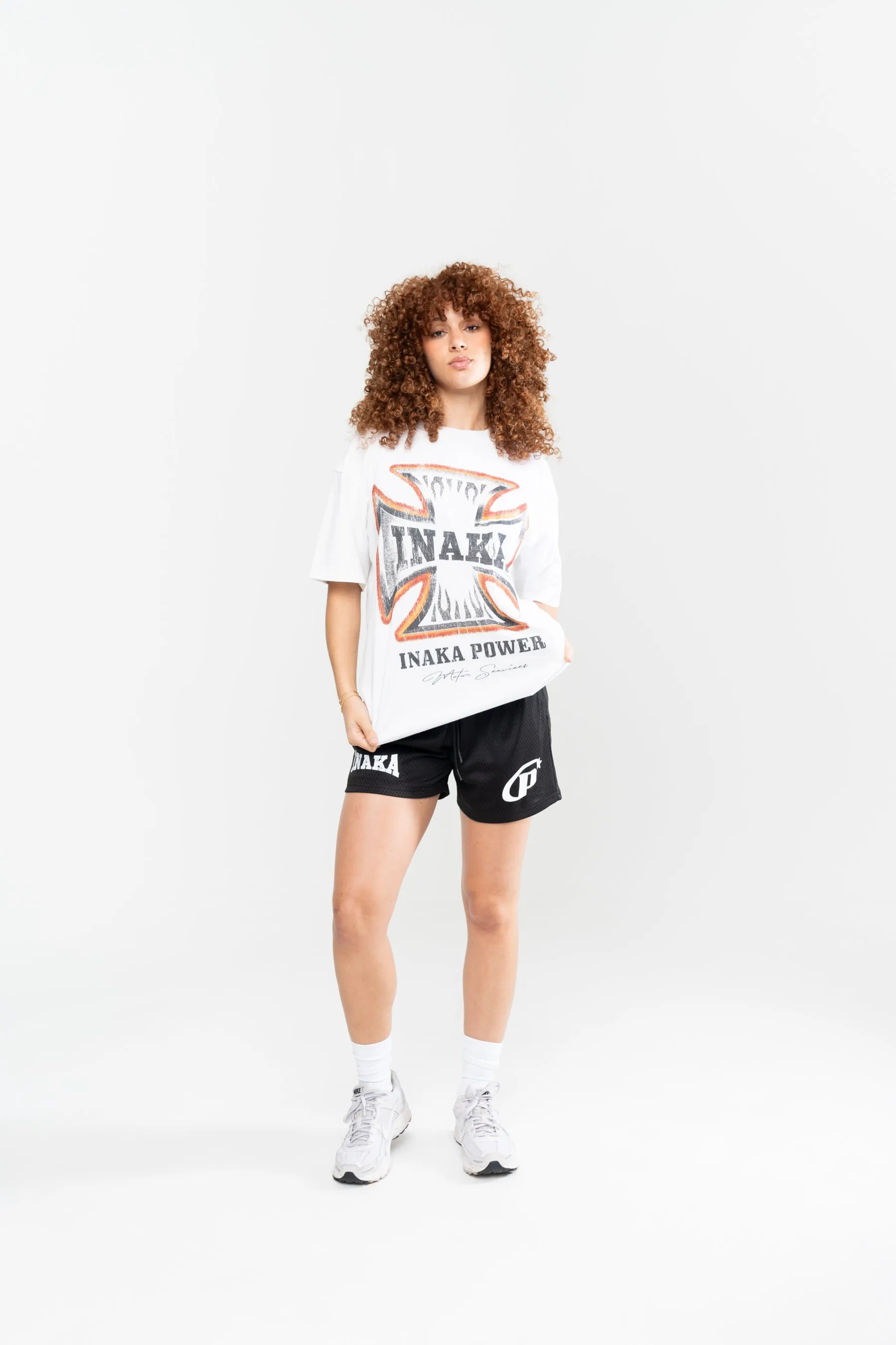 CROSS FLAME TEE - WHITE sold by Inaka power product image thumbnail 4